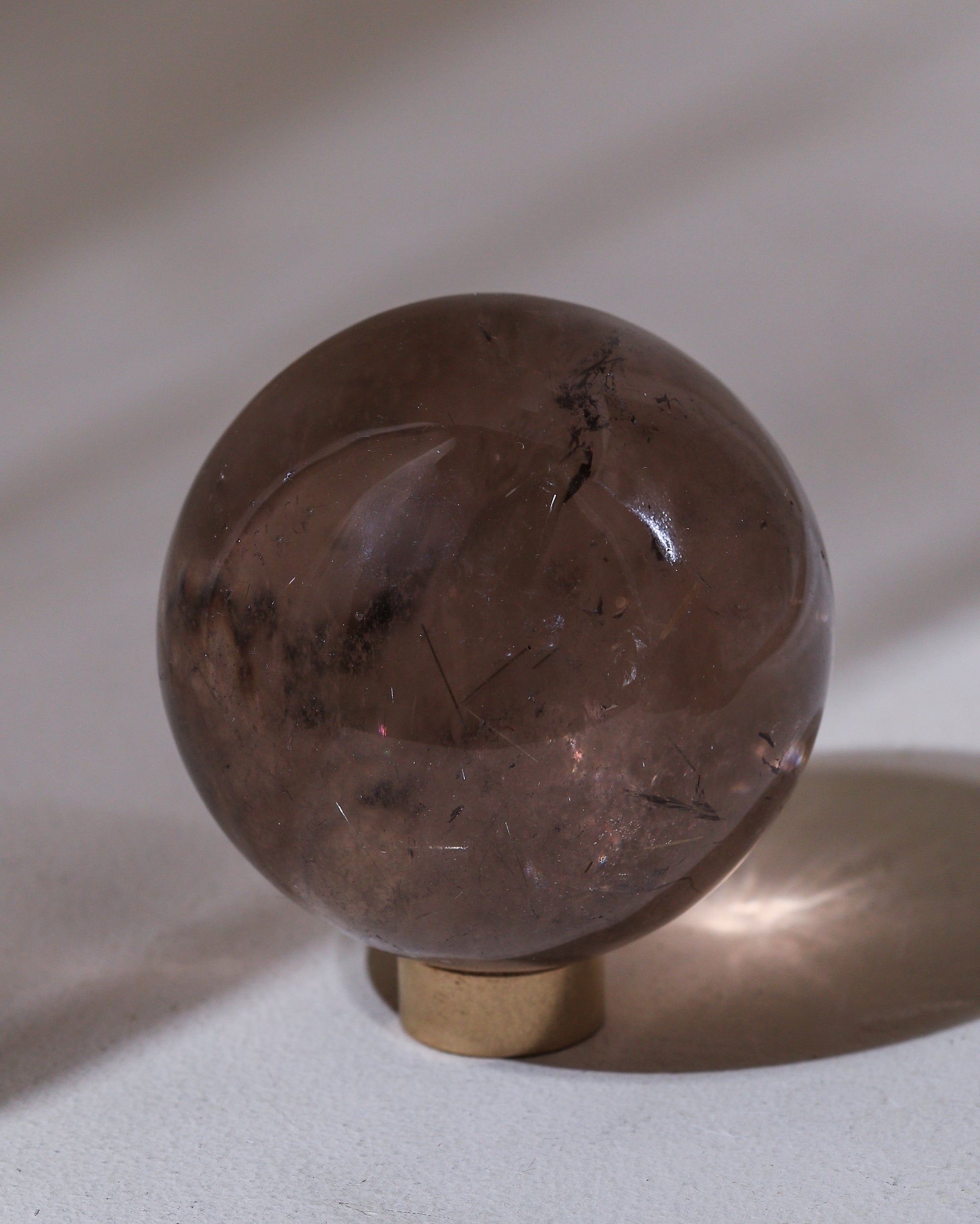 Rauchquarz / Rutilquarz Kugel, Einzelstück