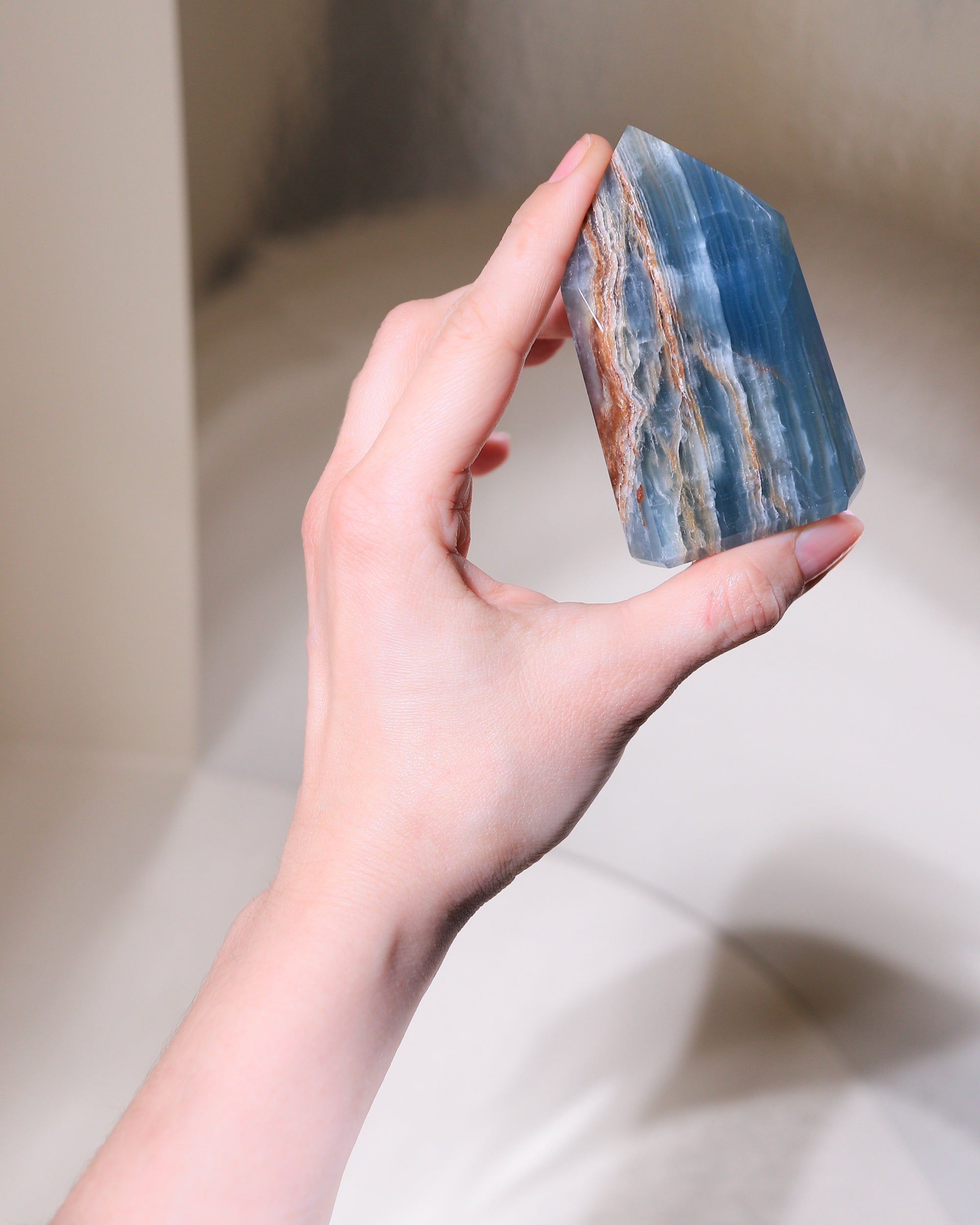 Blue Onyx Calcit, Einzelstück