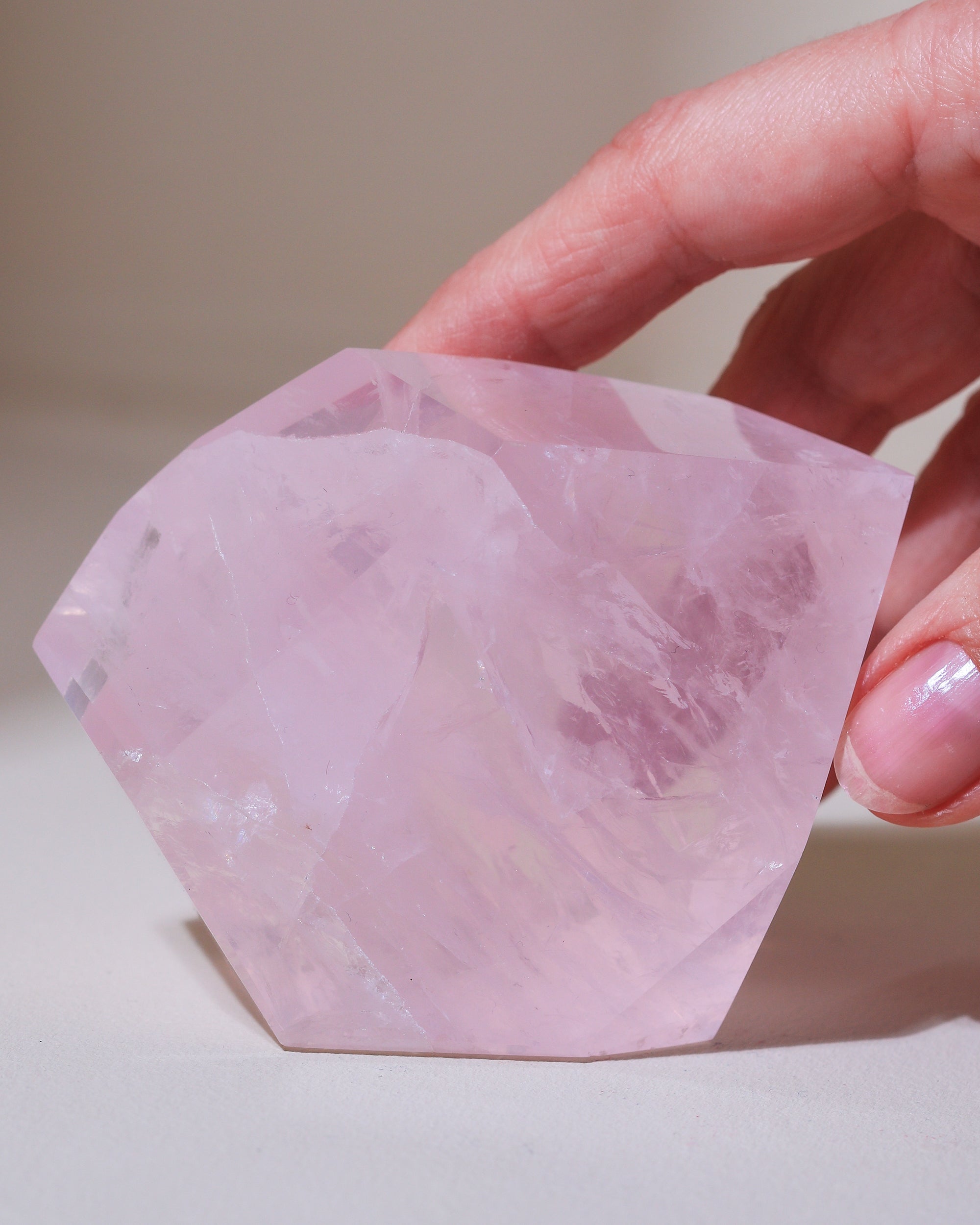 Rosenquarz Freiform ("Dream Rose Quartz"), Einzelstück