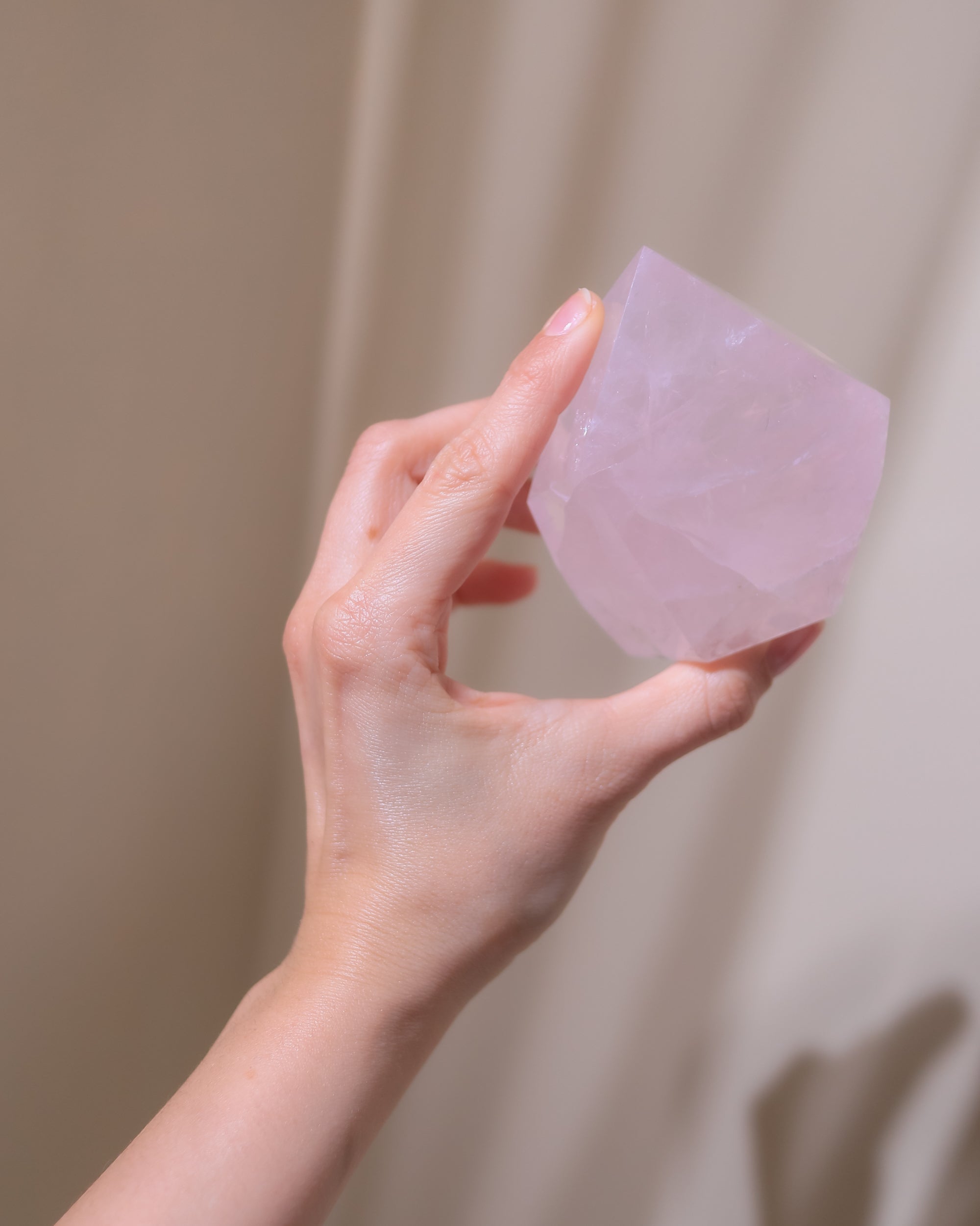 Rosenquarz Freiform ("Dream Rose Quartz"), Einzelstück