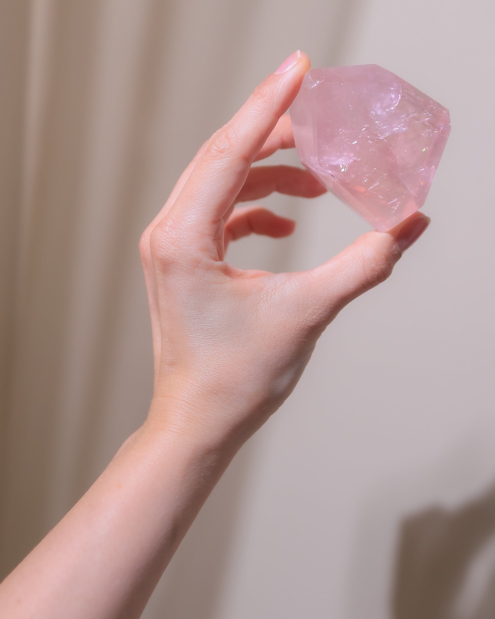 Rosenquarz Freiform ("Dream Rose Quartz"), Einzelstück