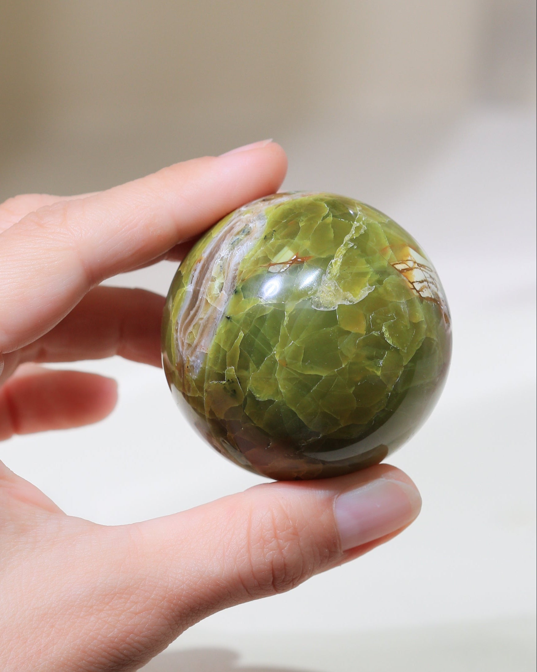Grüner Opal Kugel, Einzelstück