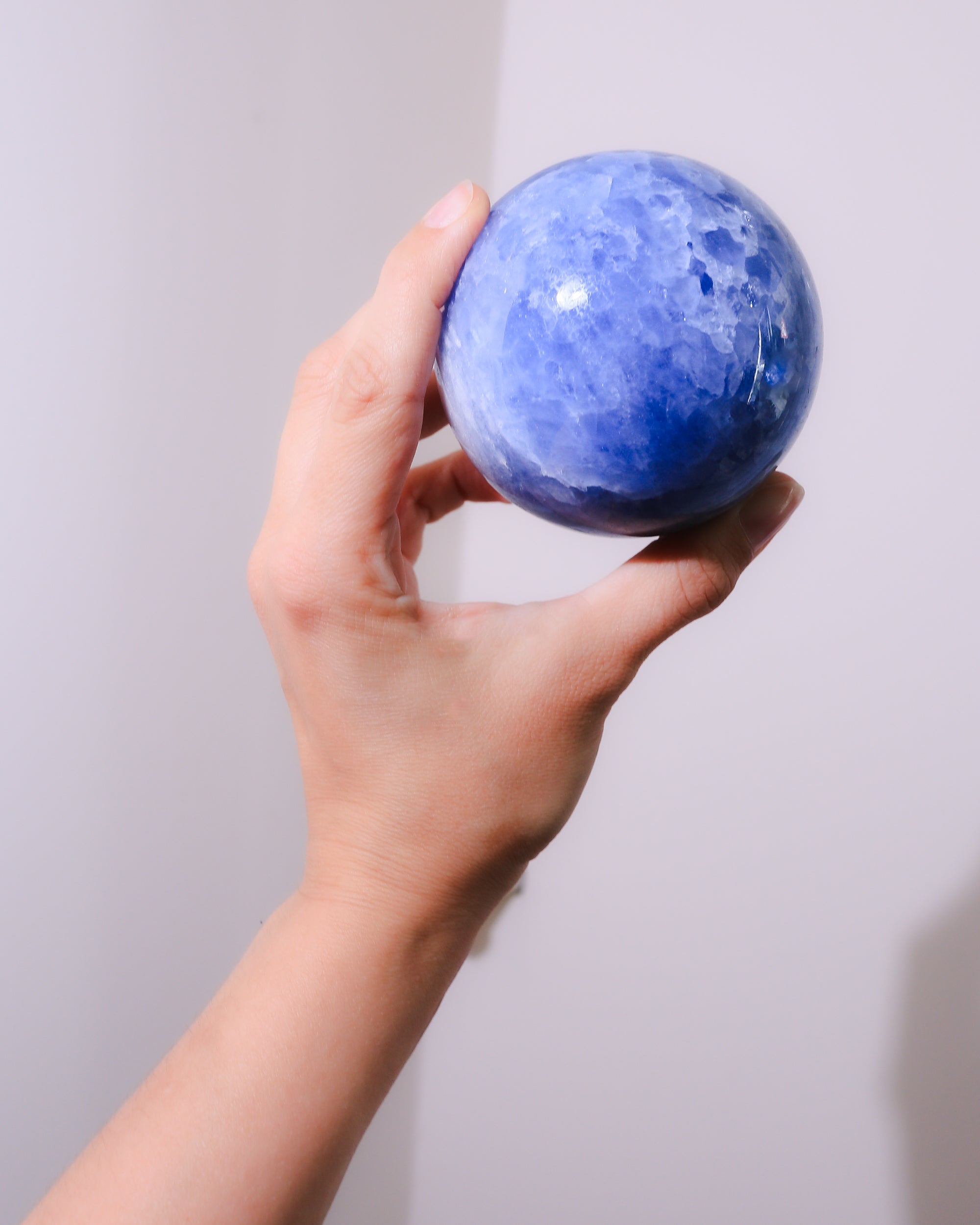 Blaucalcit Kugel, Einzelstück