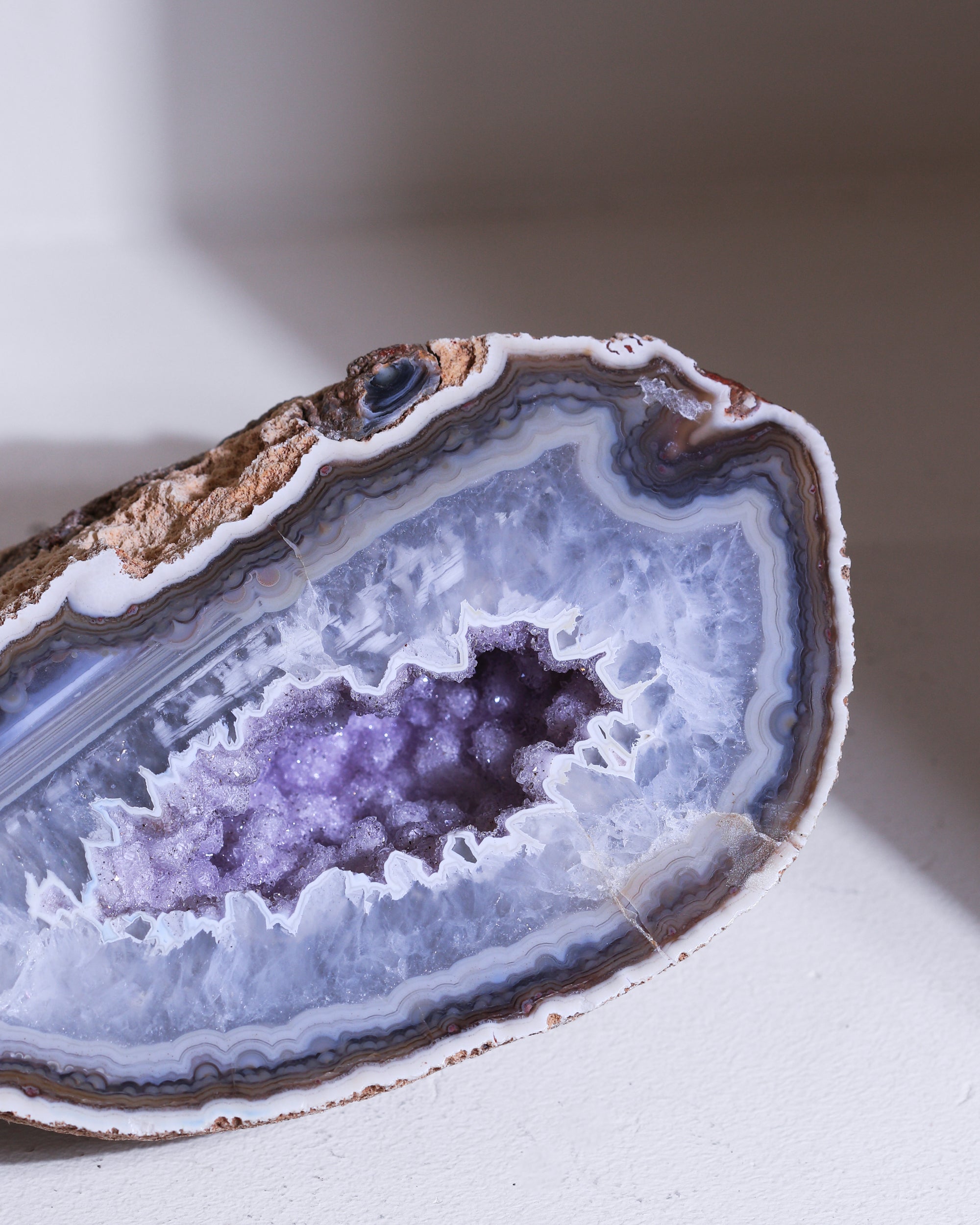 Achat mit Amethyst, Einzelstück