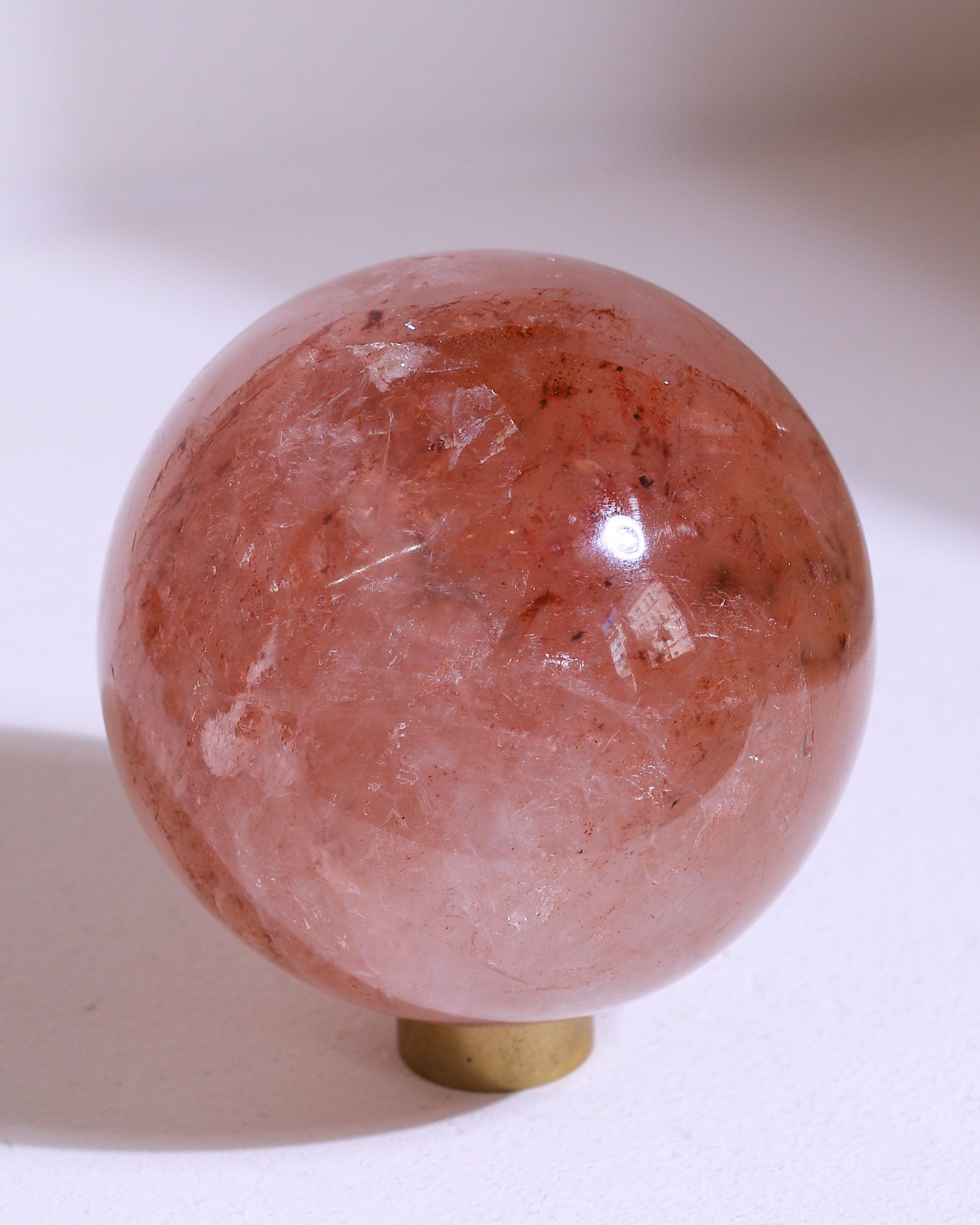 Red Healer in Rosenquarz Kugel, Einzelstück