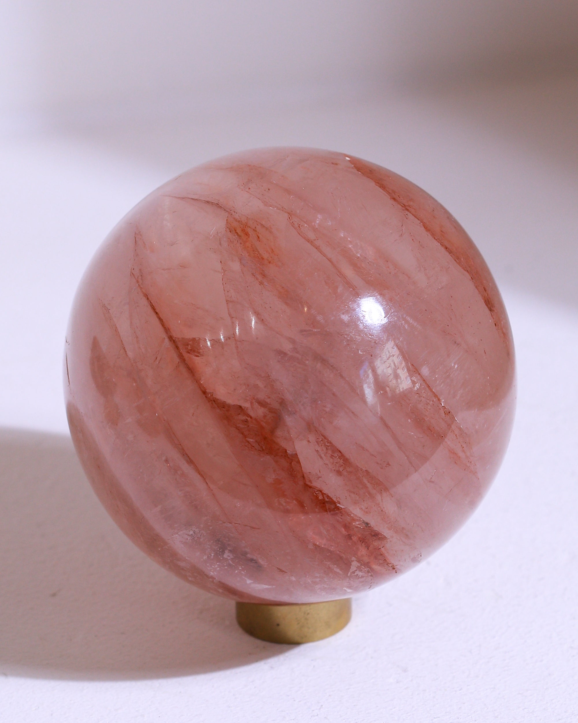 Red Healer in Rosenquarz Kugel, Einzelstück
