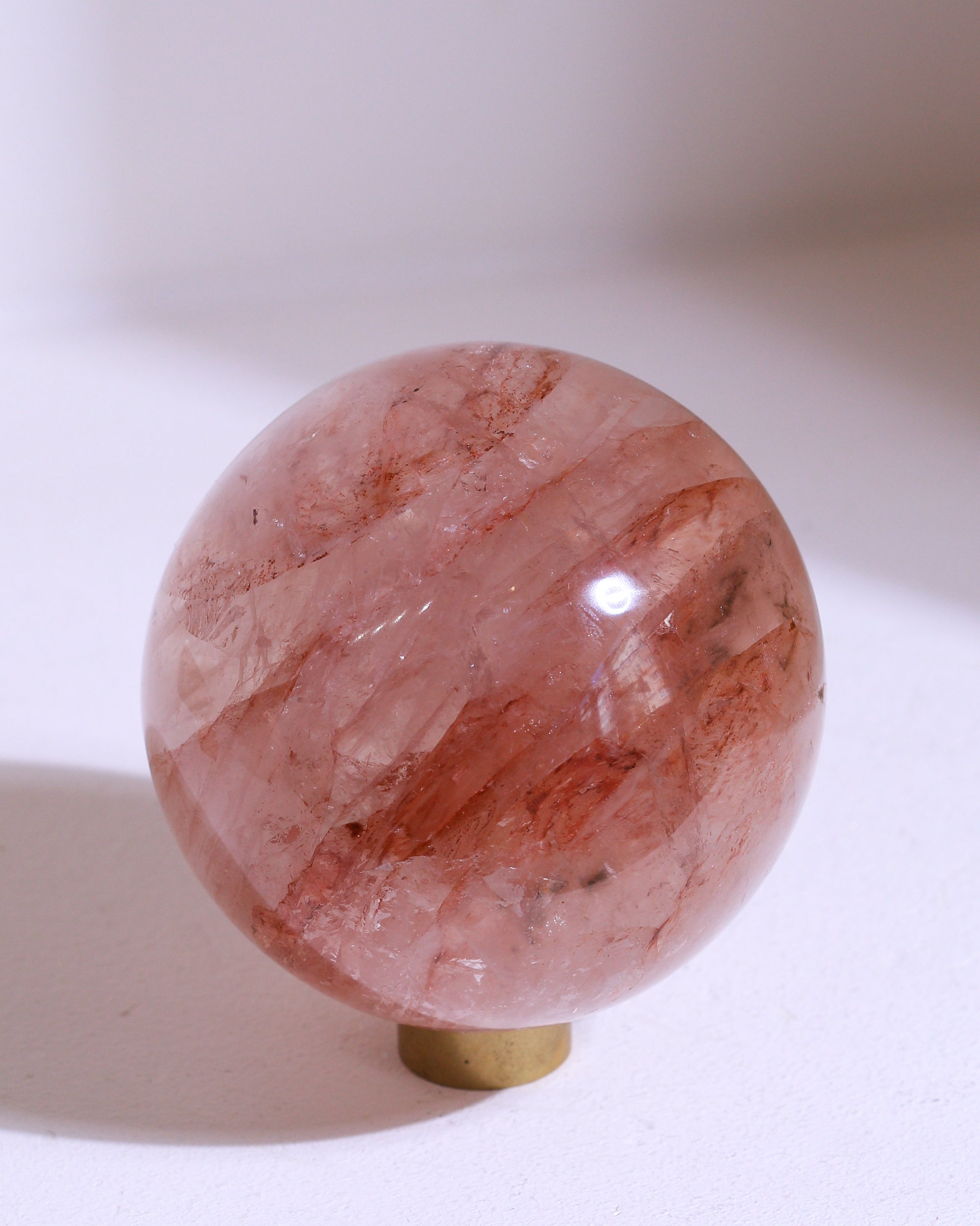 Red Healer in Rosenquarz Kugel, Einzelstück