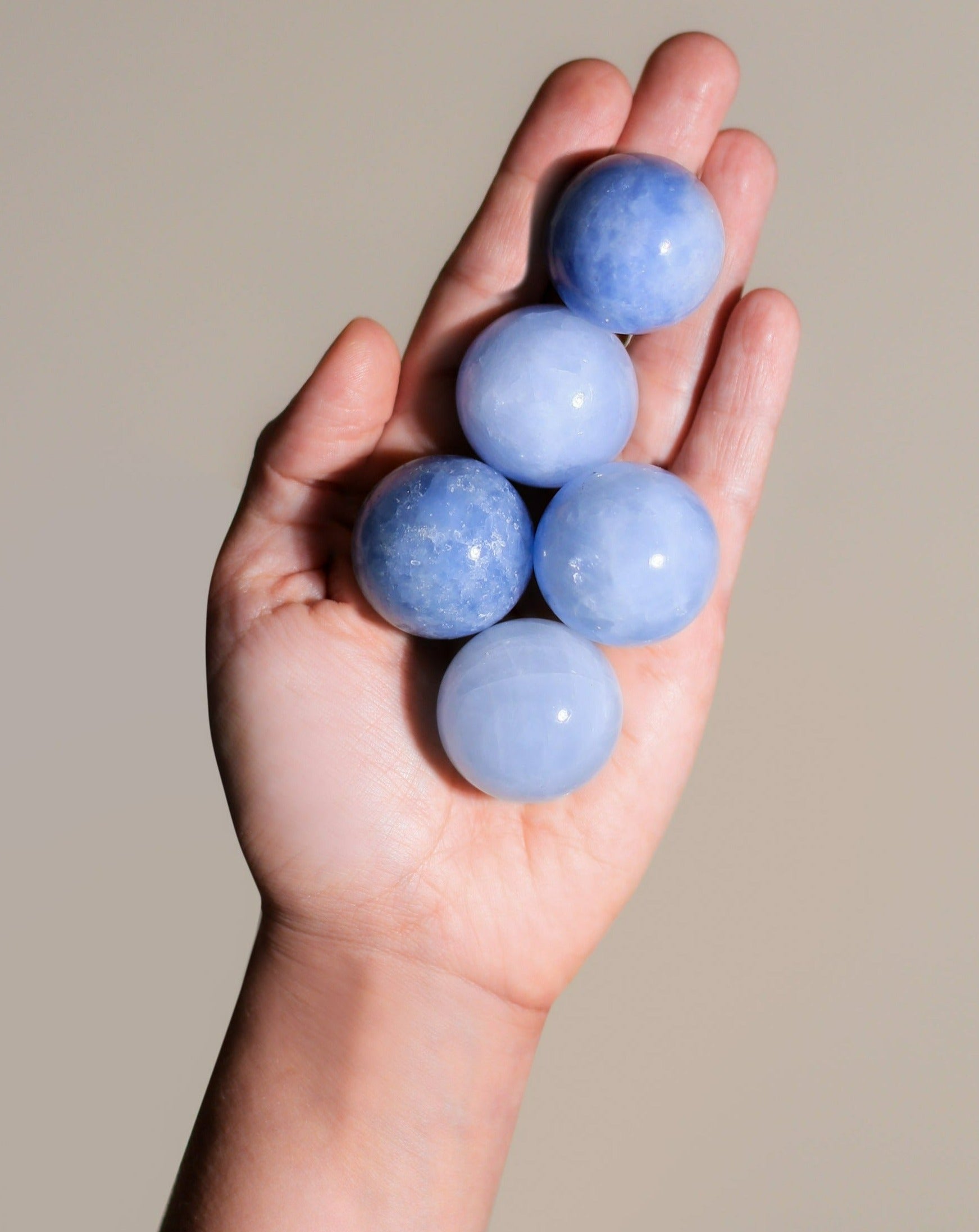 Mini Blue Calcite sphere