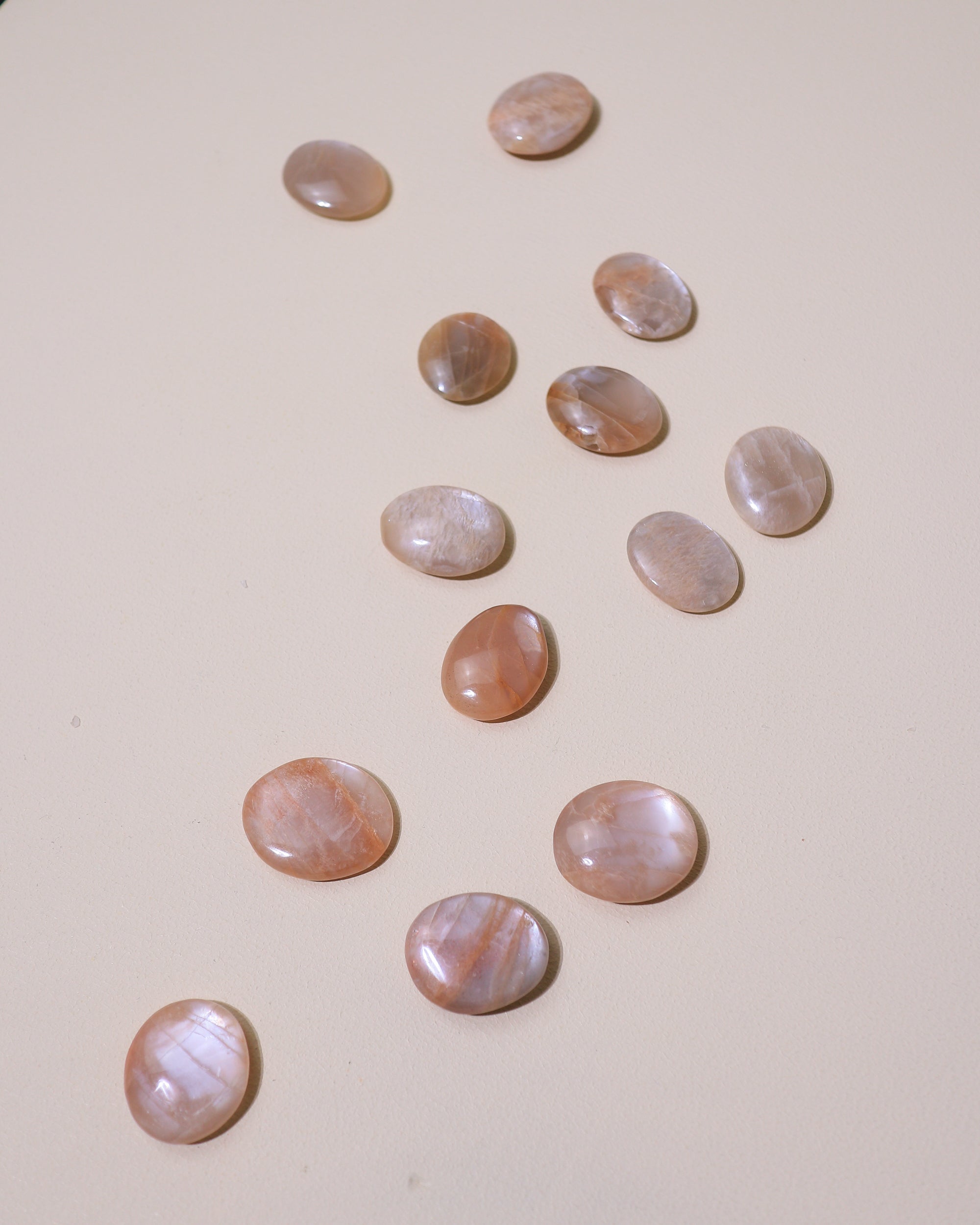 Apricot Moonstone tumbled stone 