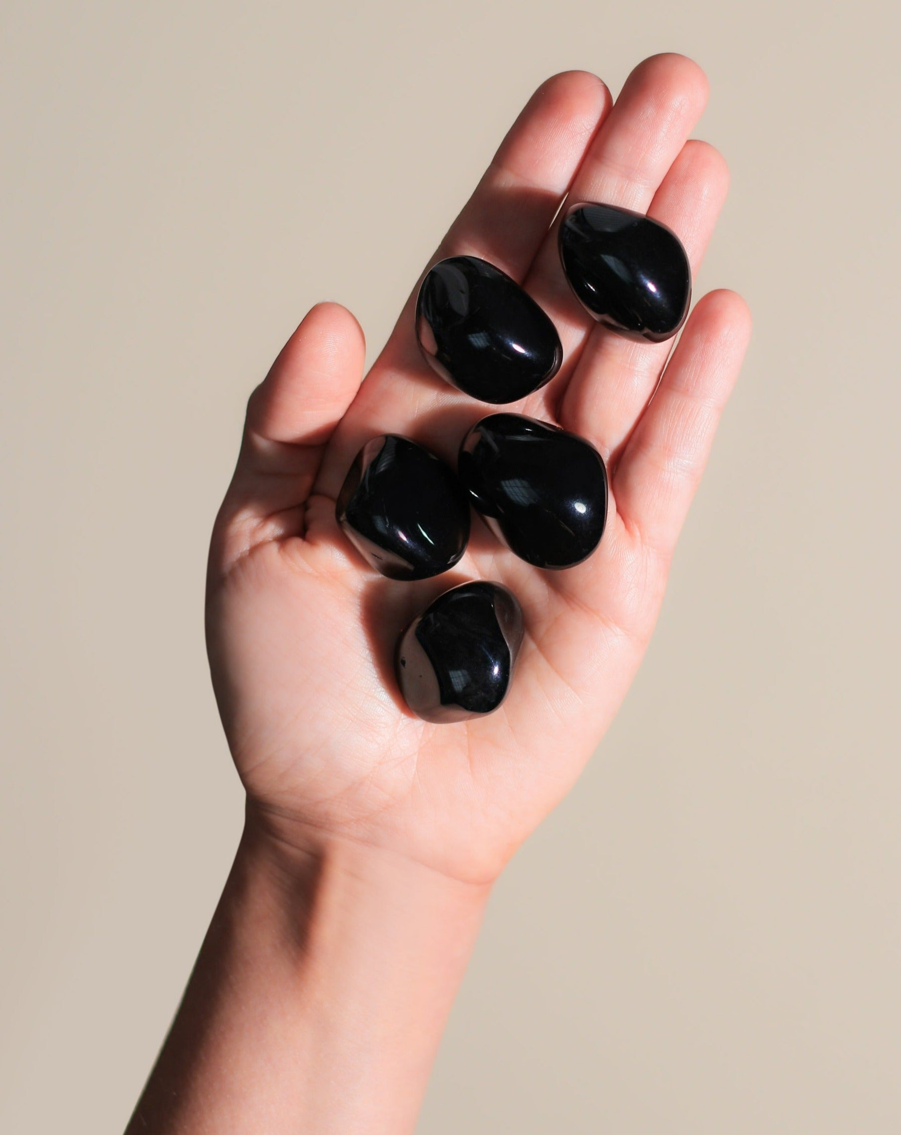 Obsidian pocket stone