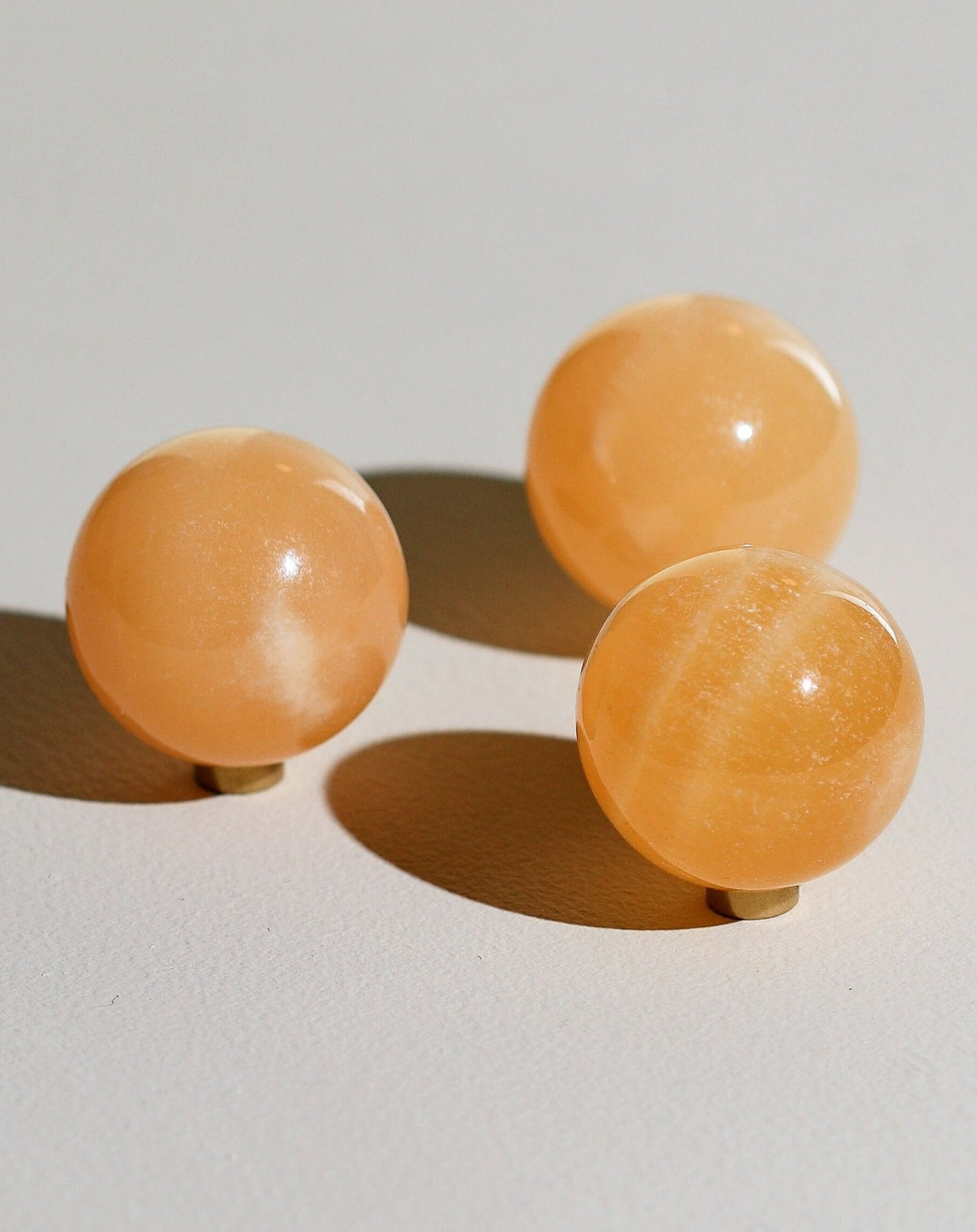 Mini Orange Calcite sphere