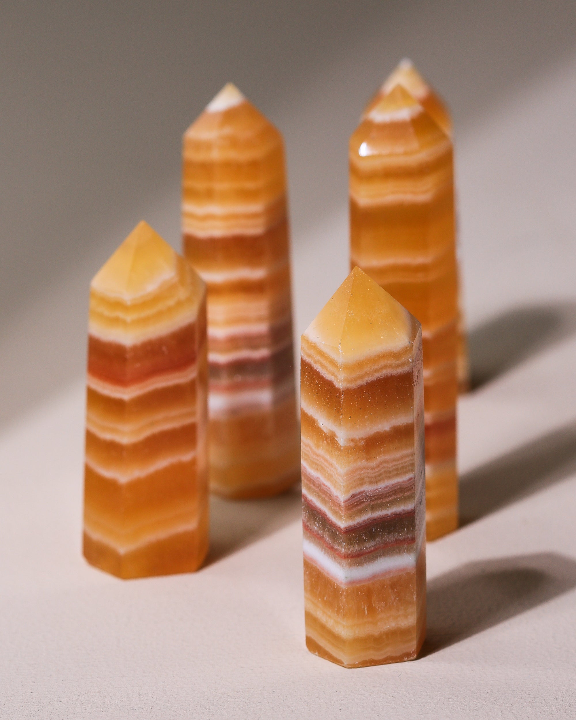 Orange Calcite point