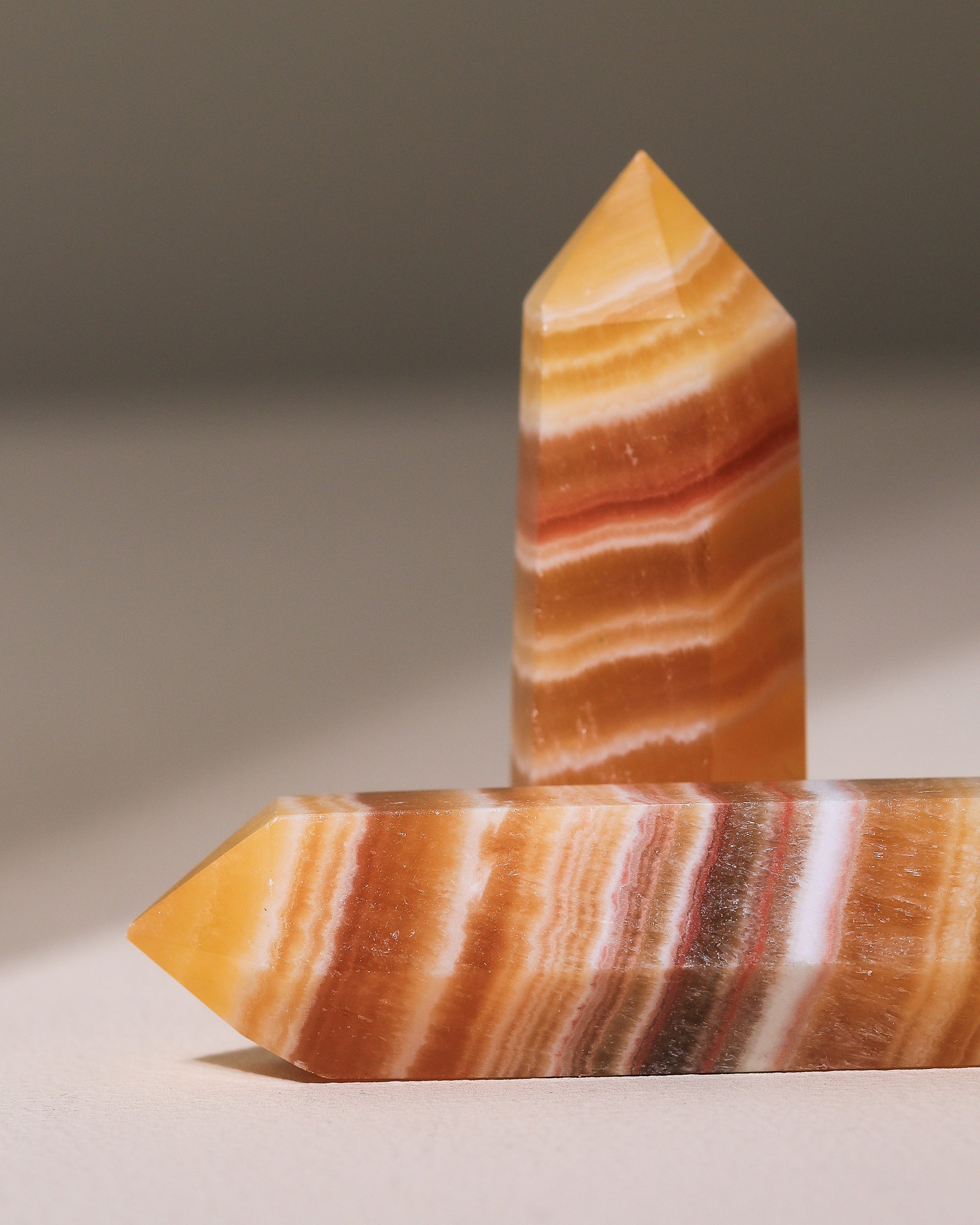 Orange Calcite point