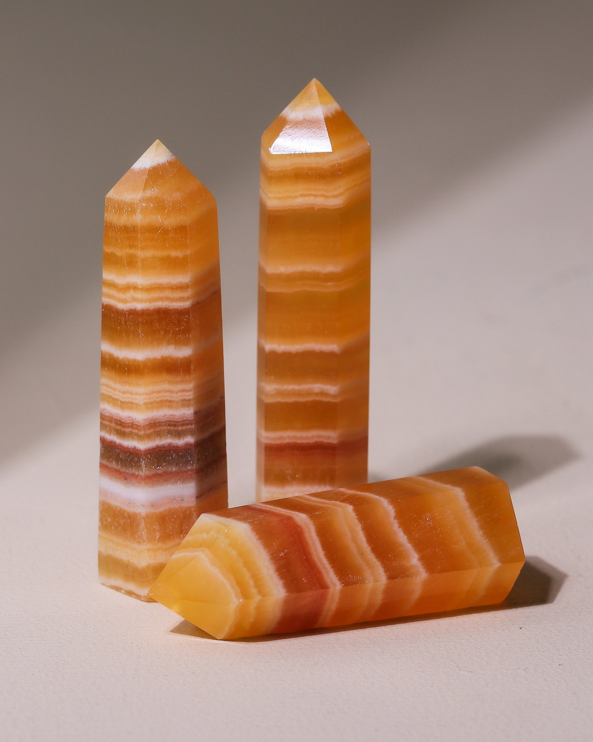 Orange Calcite point