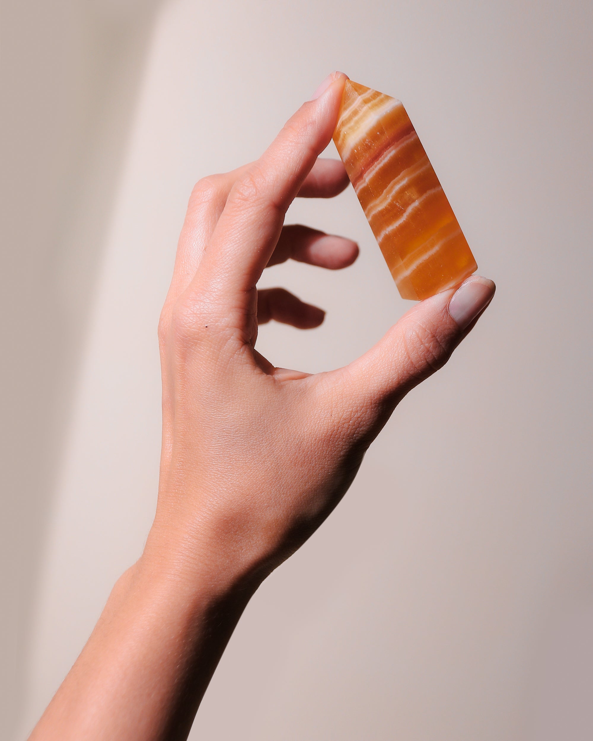 Orange Calcite point