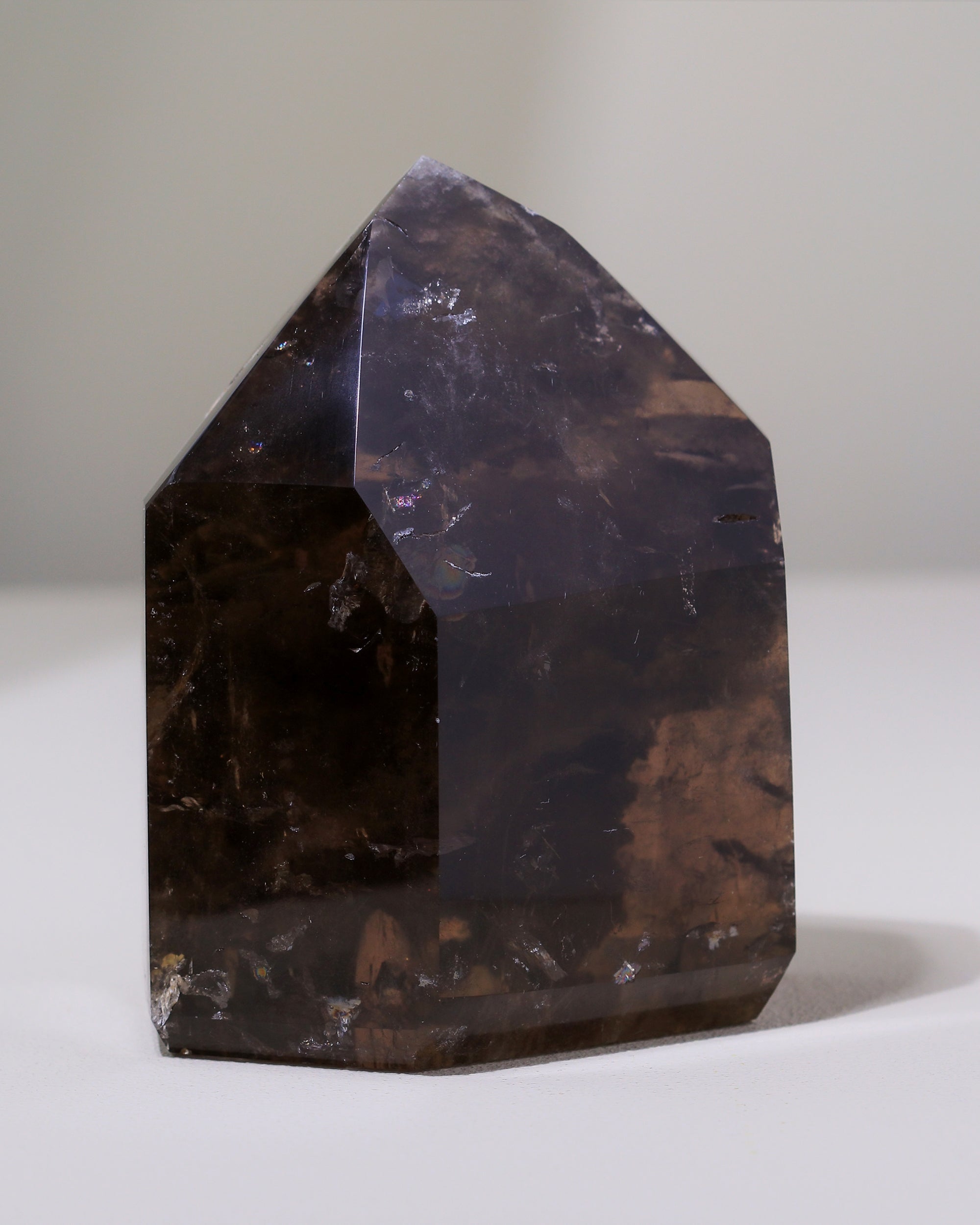 large smoky quartz point, unique piece