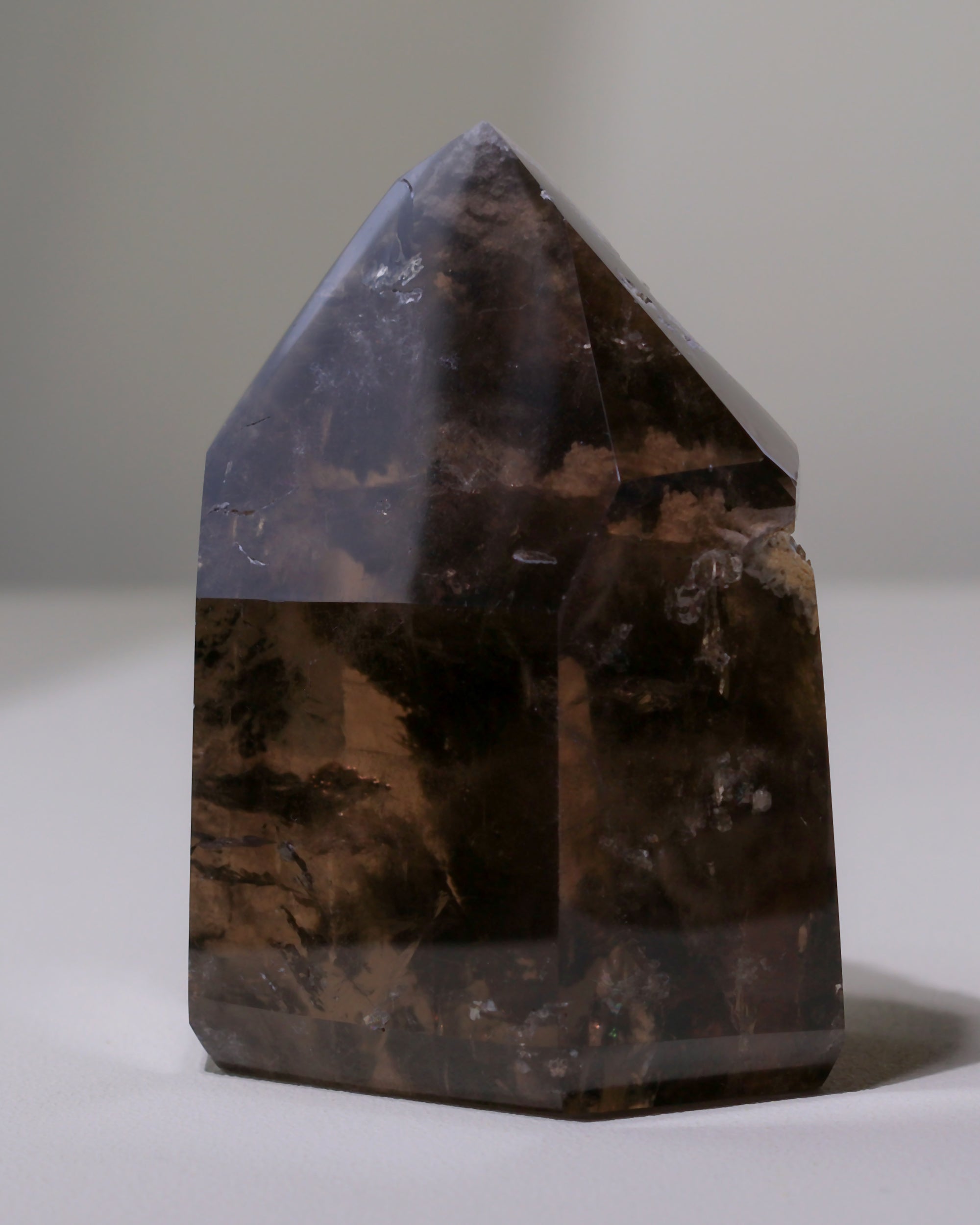 large smoky quartz point, unique piece