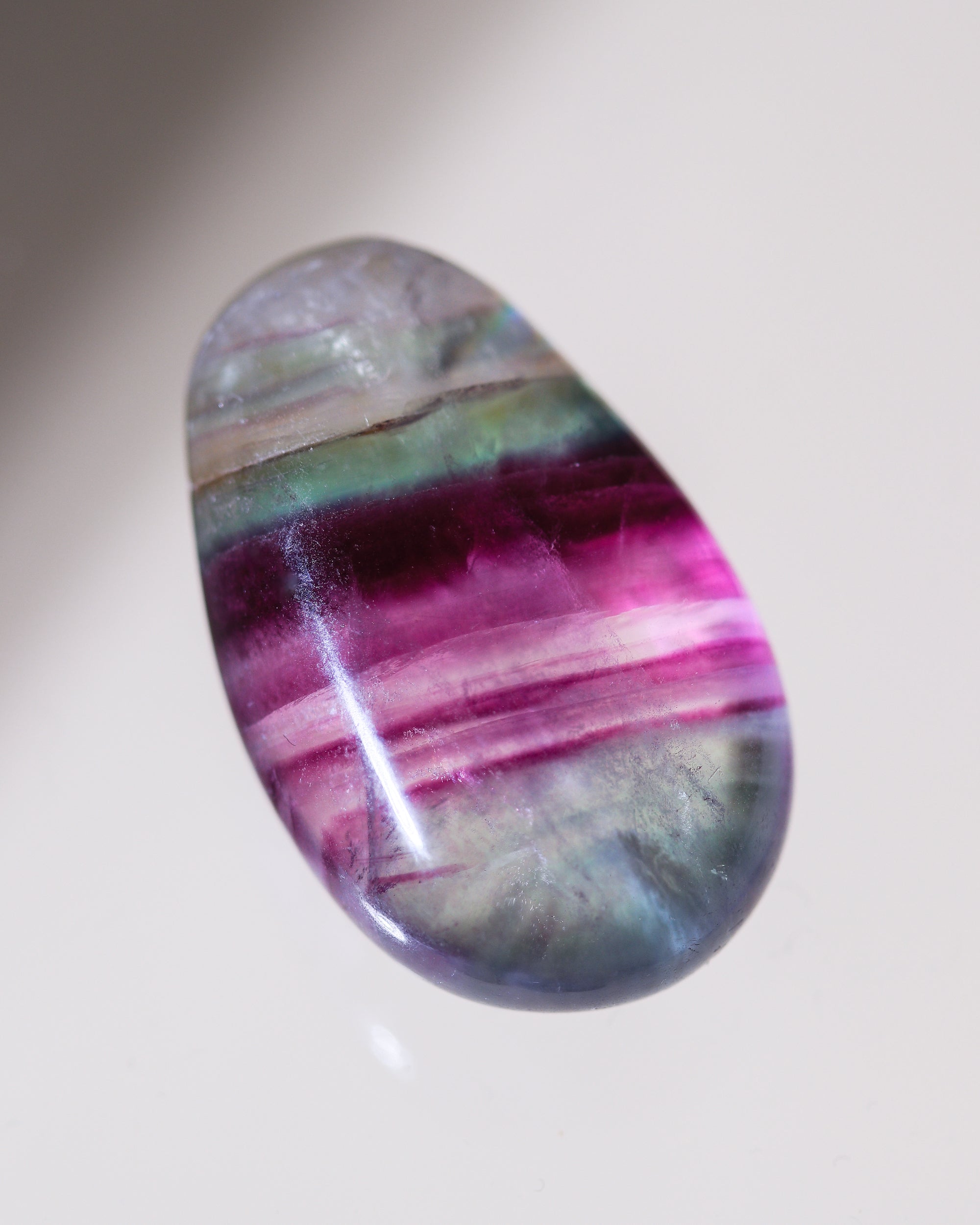 Rainbow Fluorite tumbled stone
