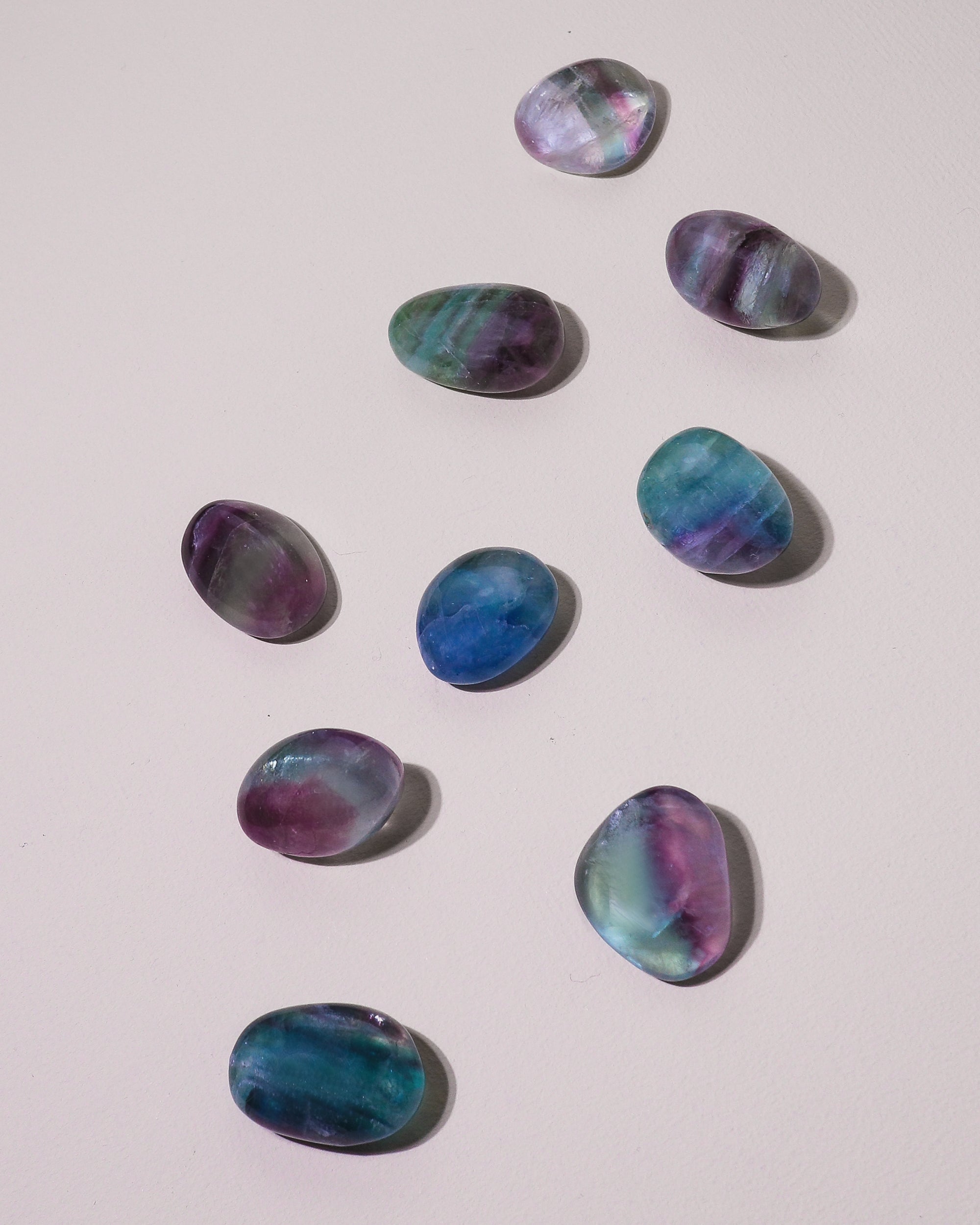 Rainbow Fluorite tumbled stone