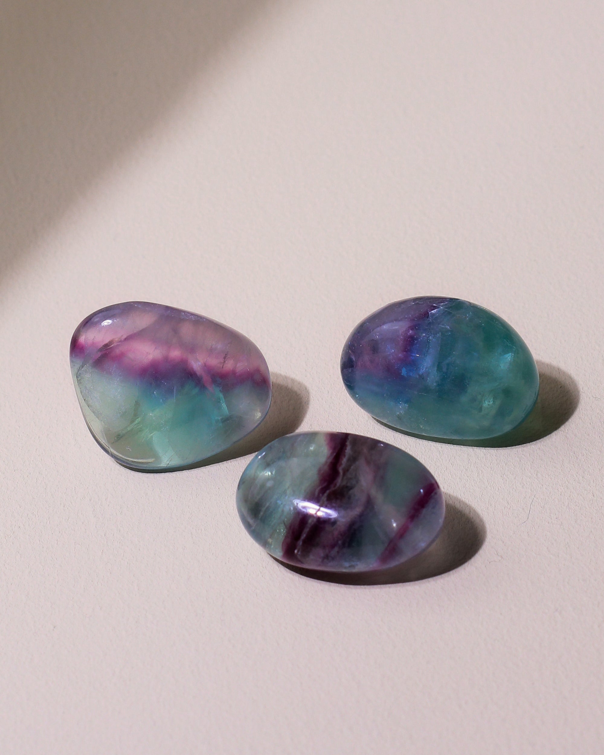 Rainbow Fluorite tumbled stone