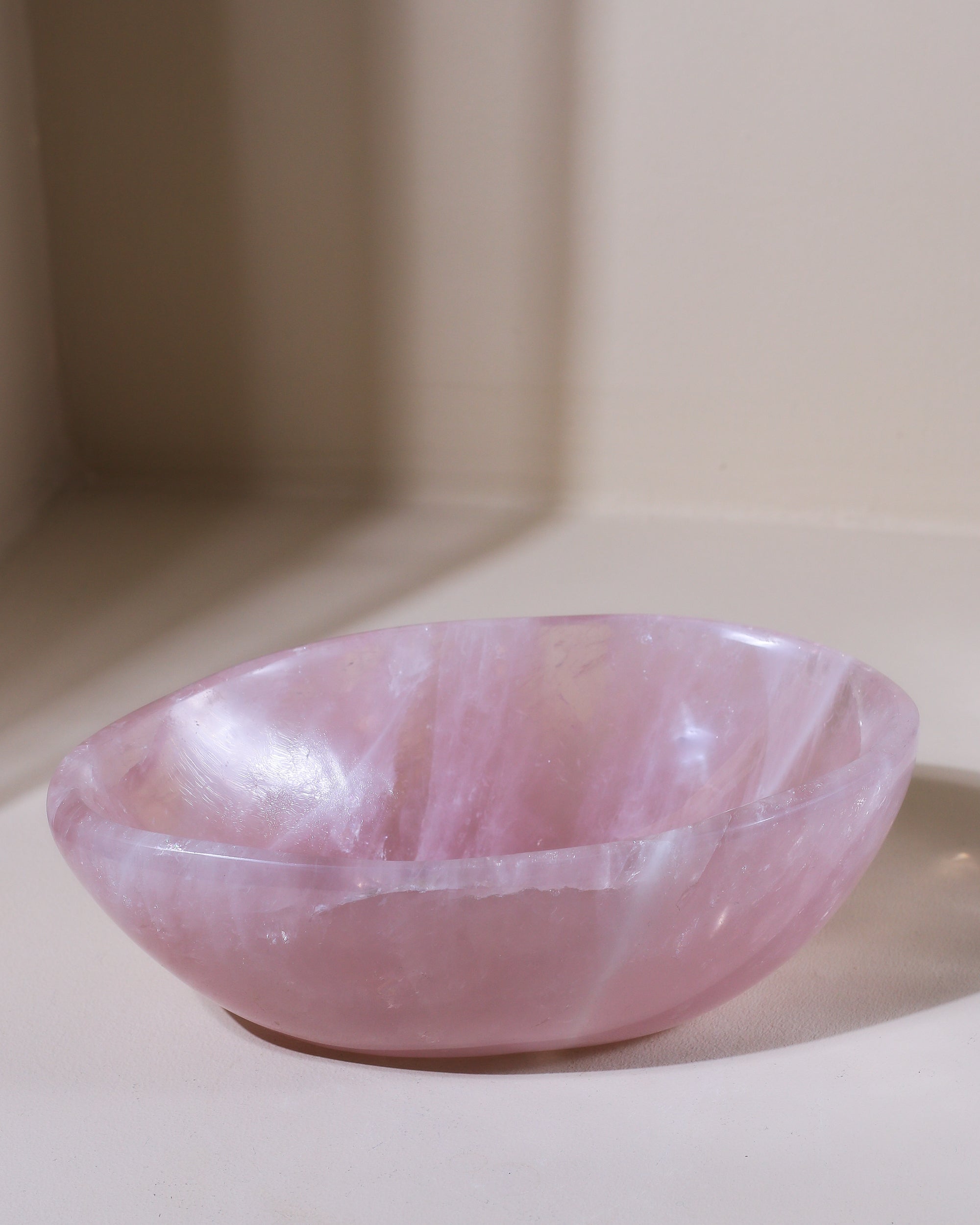 große Rosenquarz Schale, Einzelstück