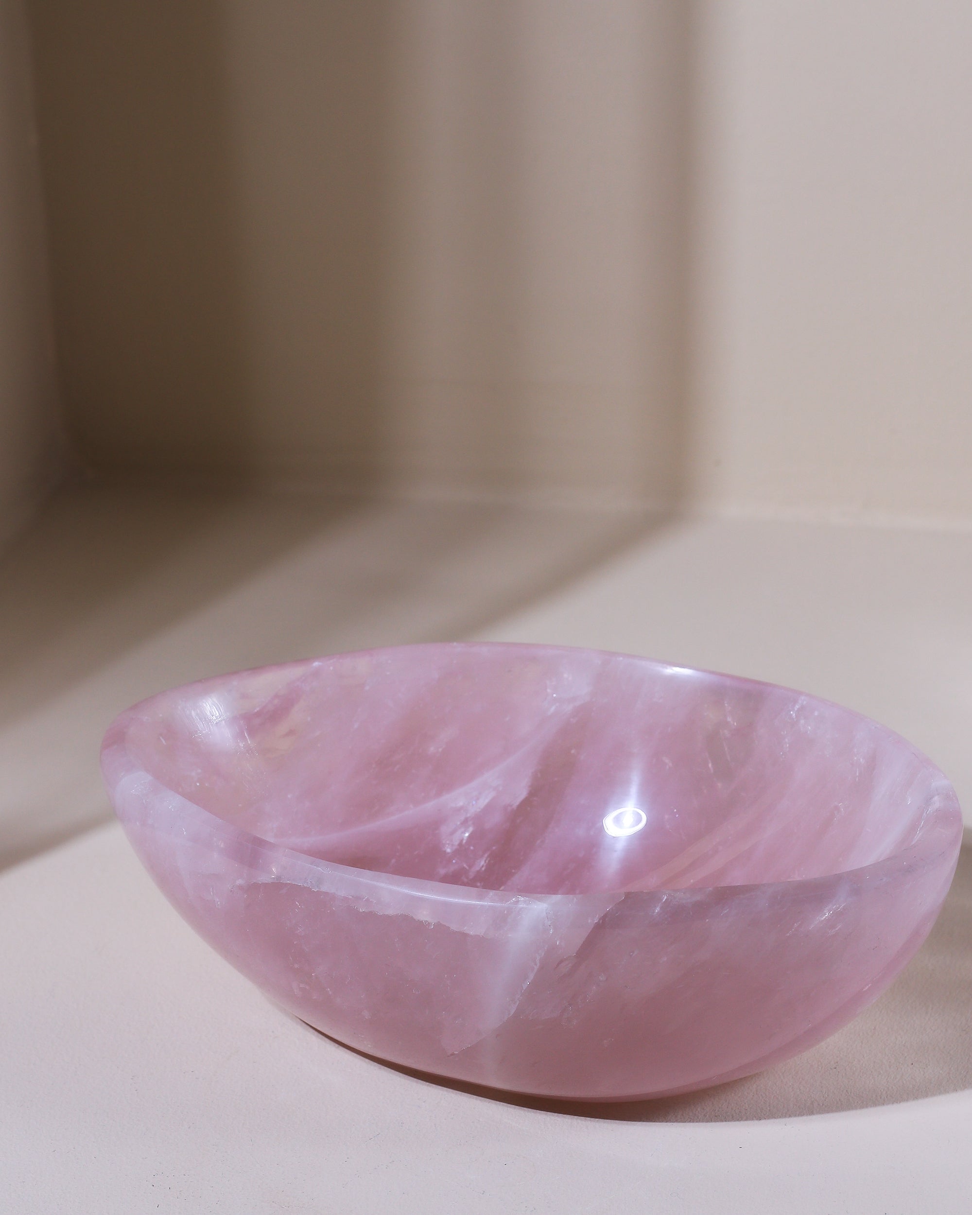 große Rosenquarz Schale, Einzelstück