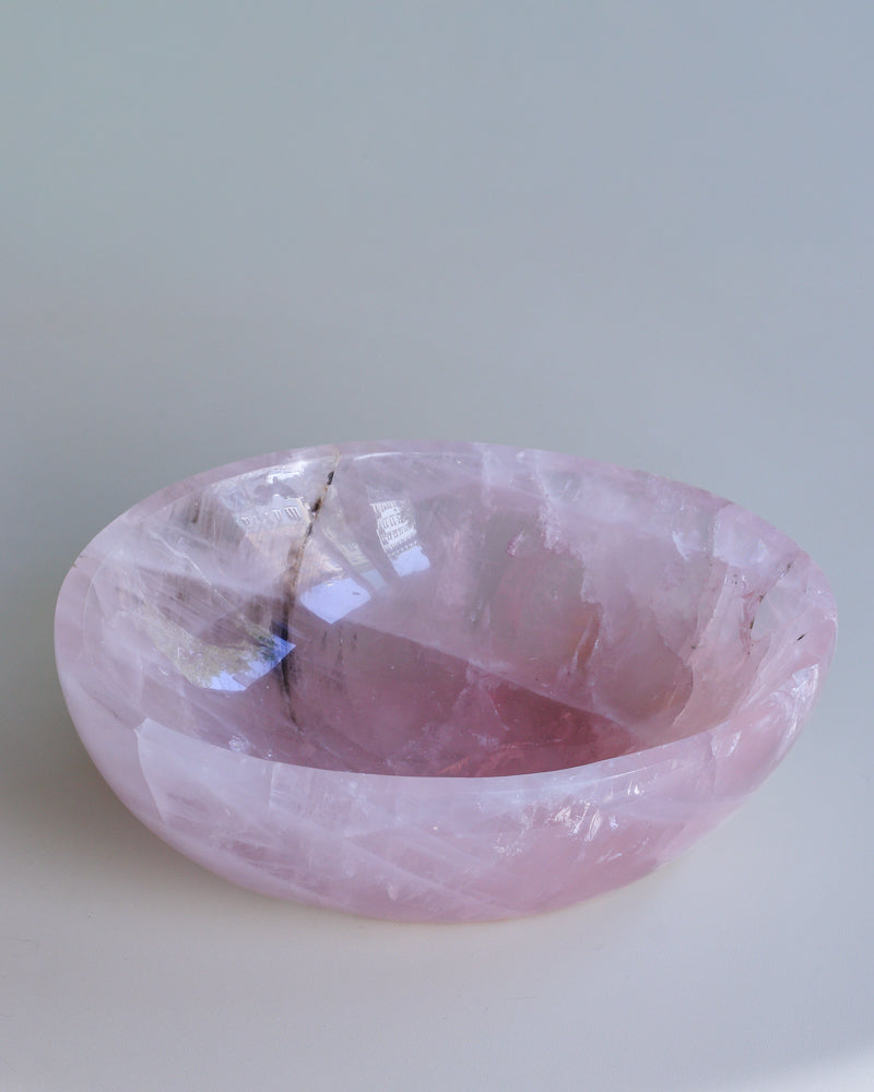 große Rosenquarz Schale, Einzelstück