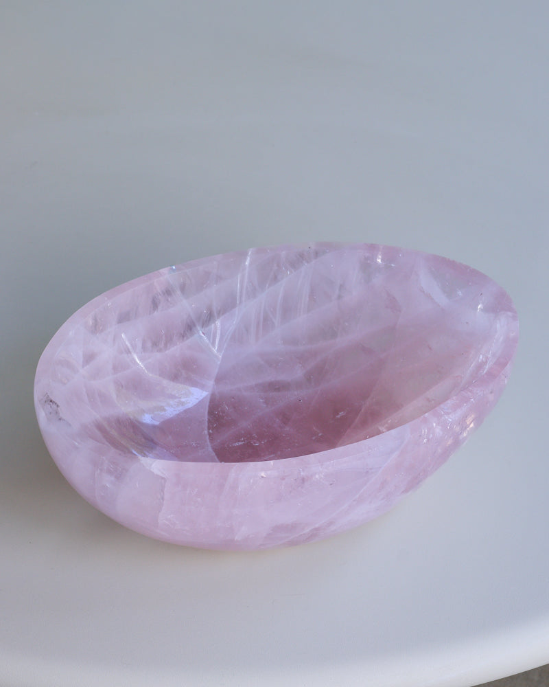 große Rosenquarz Schale, Einzelstück