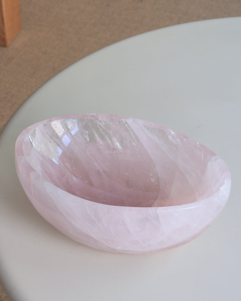 große Rosenquarz Schale, Einzelstück