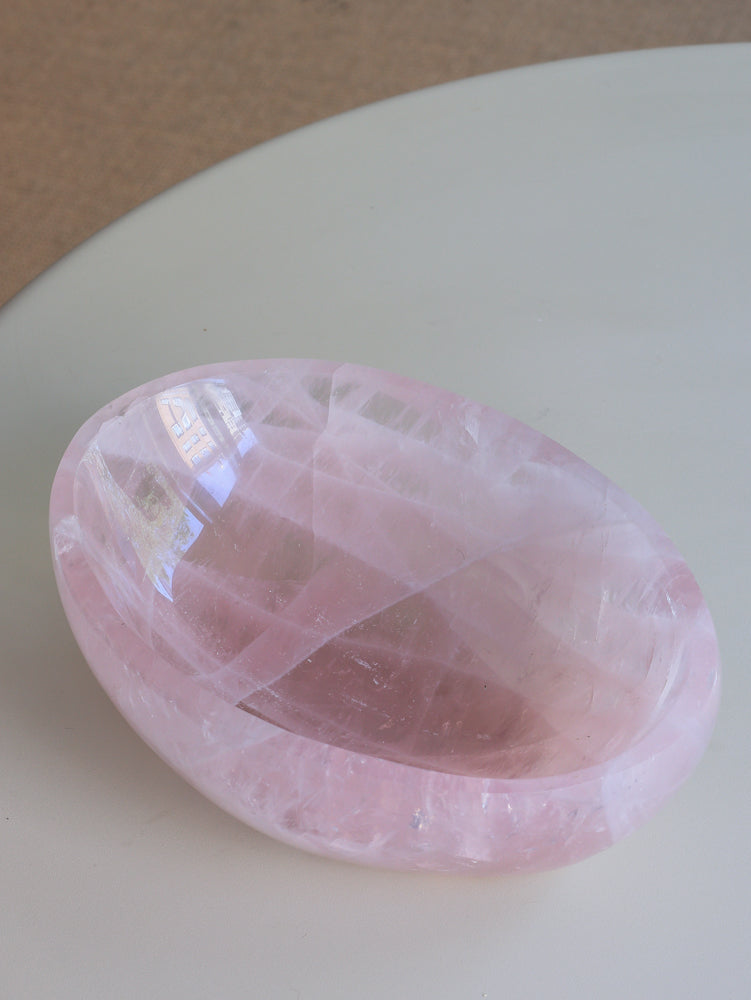 große Rosenquarz Schale, Einzelstück