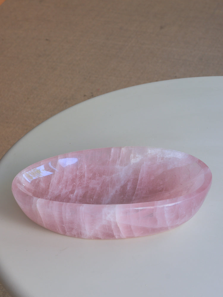 große Rosenquarz Schale, Einzelstück