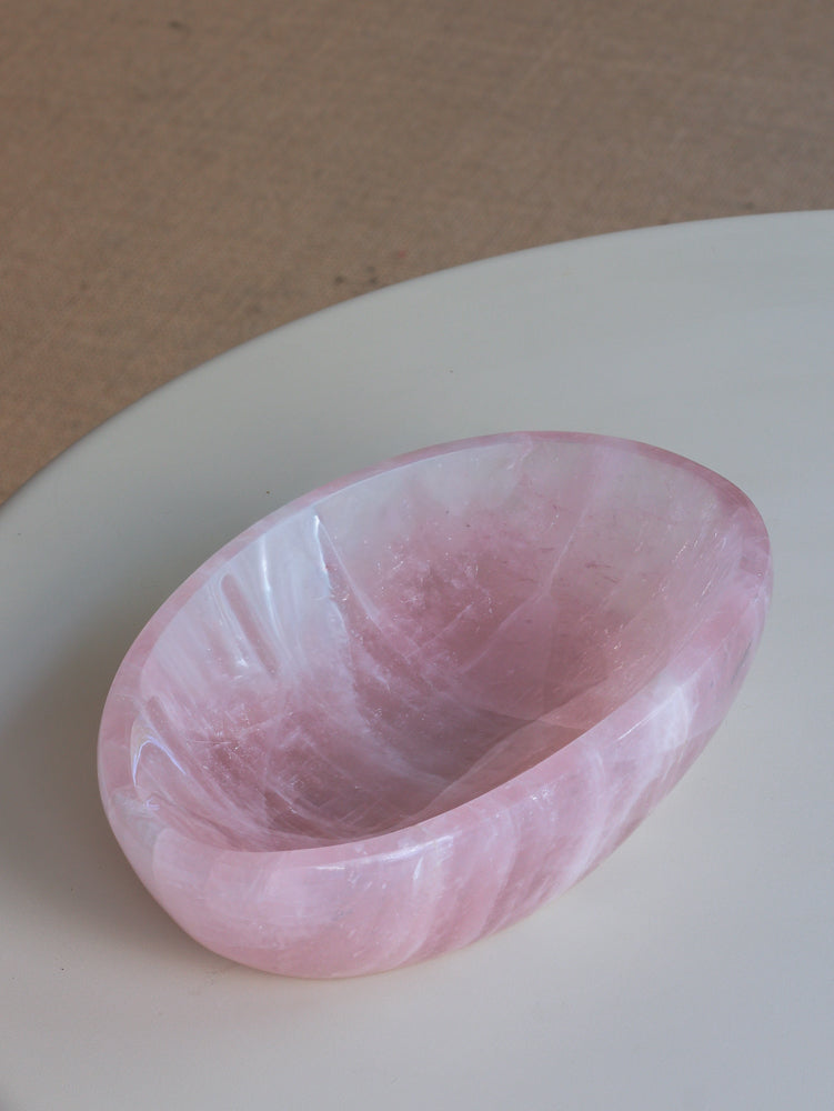 große Rosenquarz Schale, Einzelstück