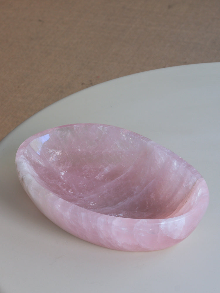 große Rosenquarz Schale, Einzelstück