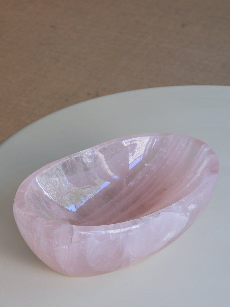 große Rosenquarz Schale, Einzelstück
