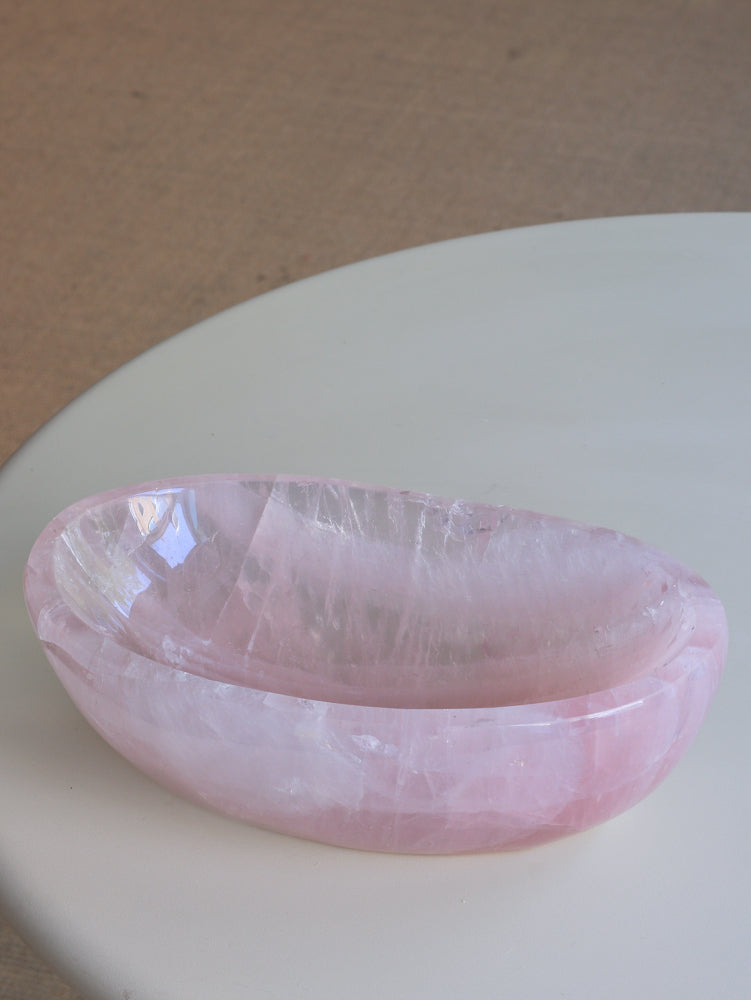 große Rosenquarz Schale, Einzelstück