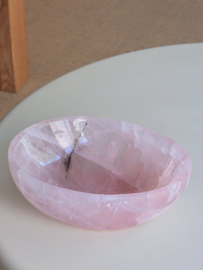 große Rosenquarz Schale, Einzelstück