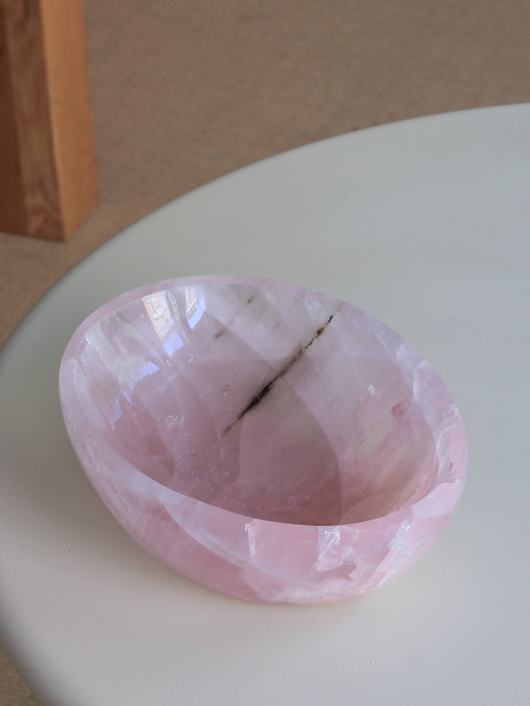 große Rosenquarz Schale, Einzelstück