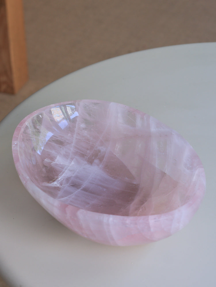 große Rosenquarz Schale, Einzelstück