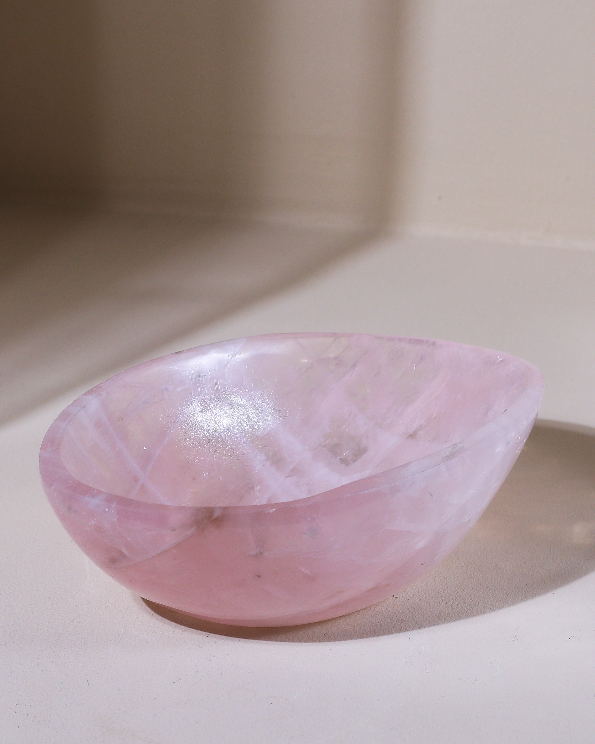große Rosenquarz Schale, Einzelstück