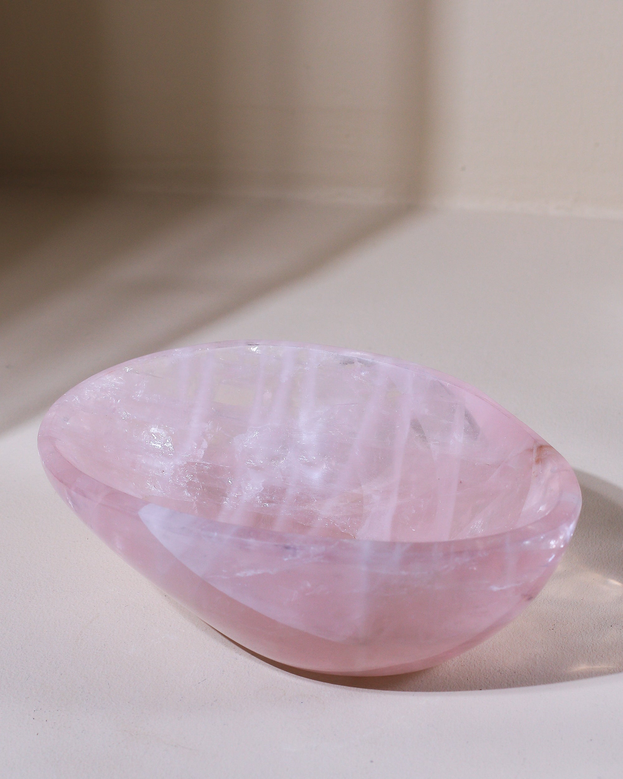 große Rosenquarz Schale, Einzelstück