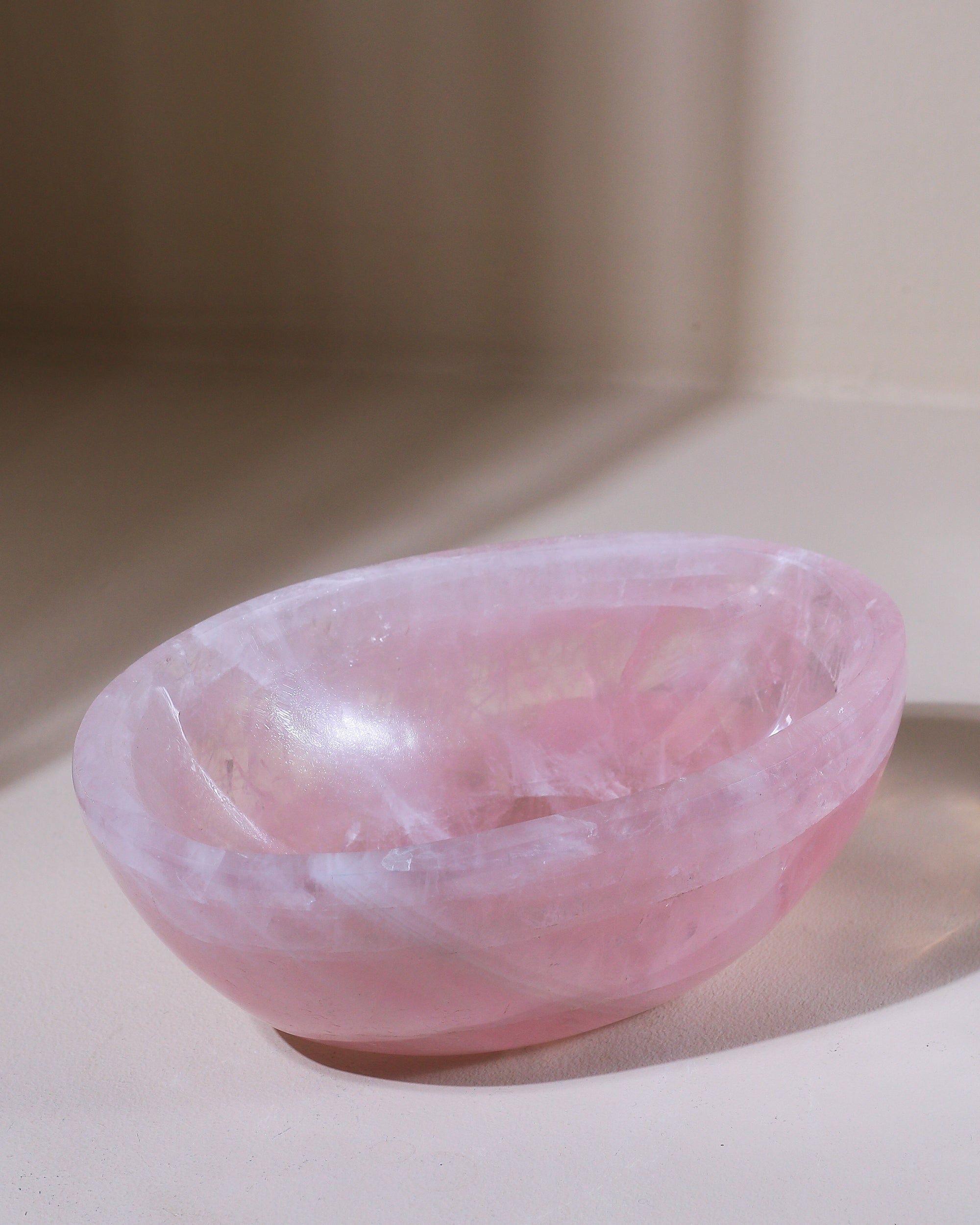 große Rosenquarz Schale, Einzelstück