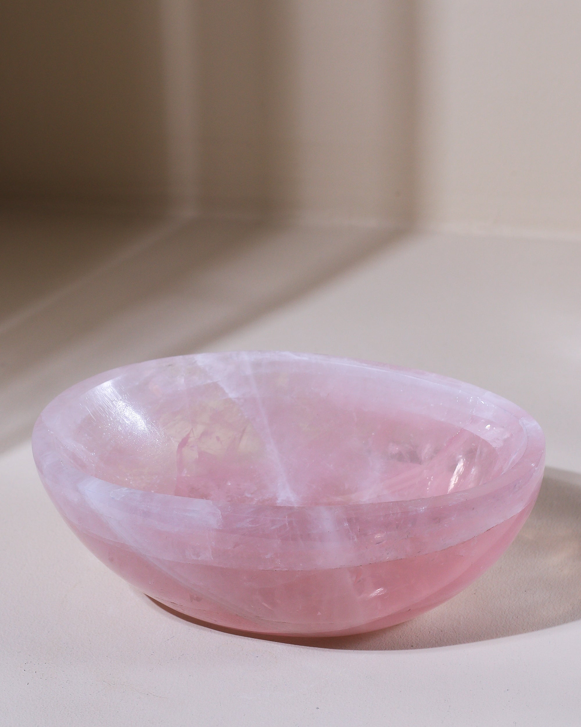 große Rosenquarz Schale, Einzelstück