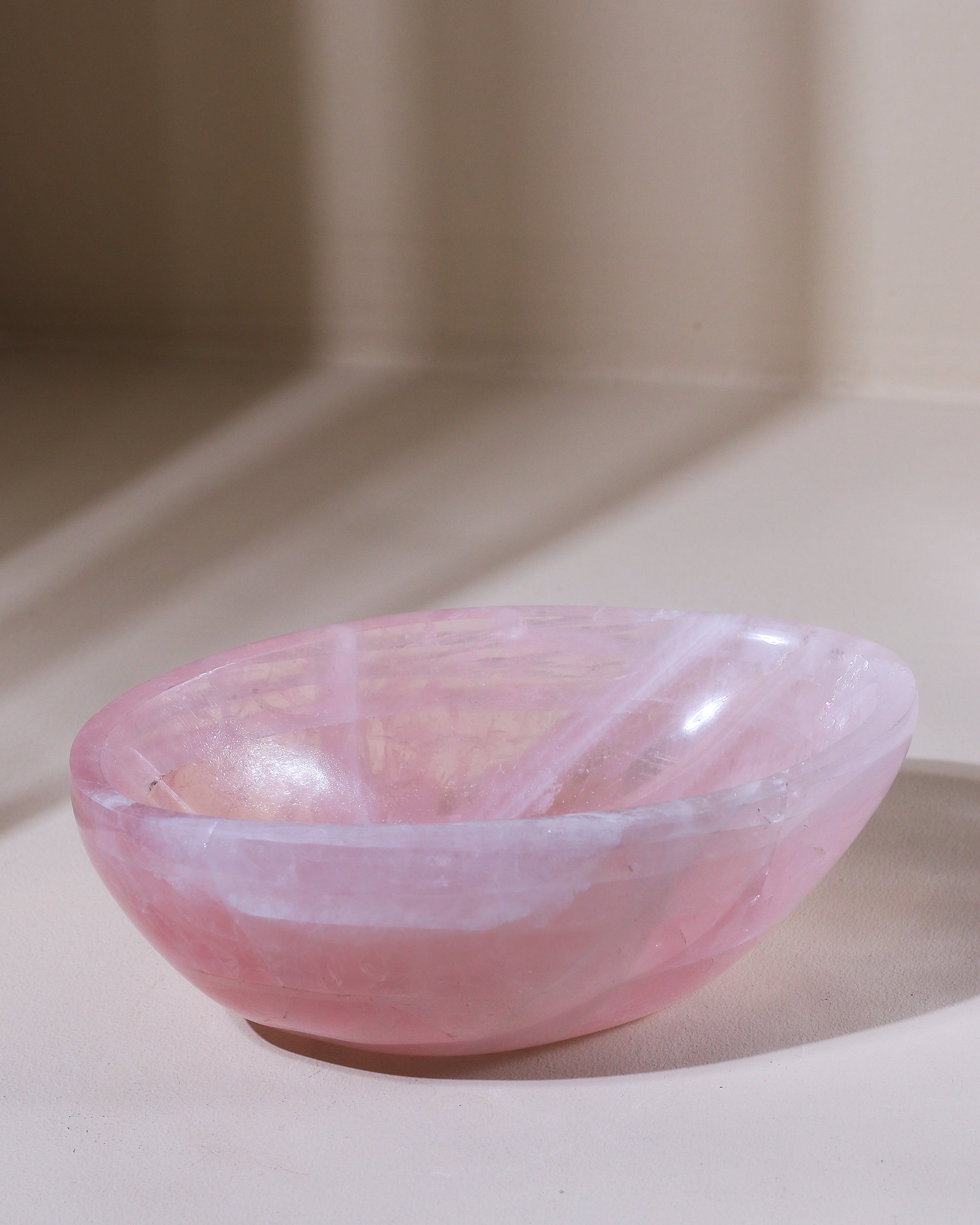 große Rosenquarz Schale, Einzelstück