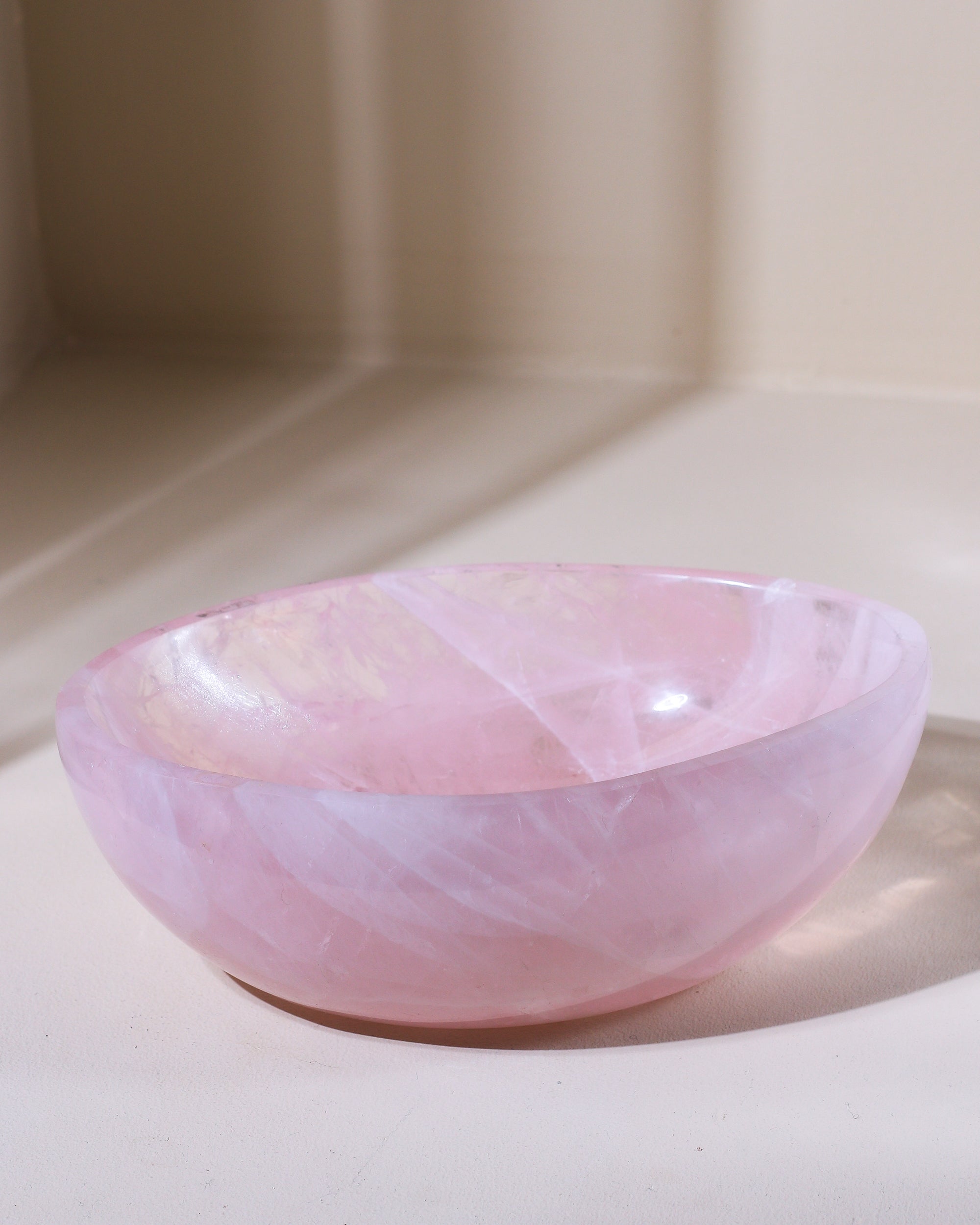 große Rosenquarz Schale, Einzelstück