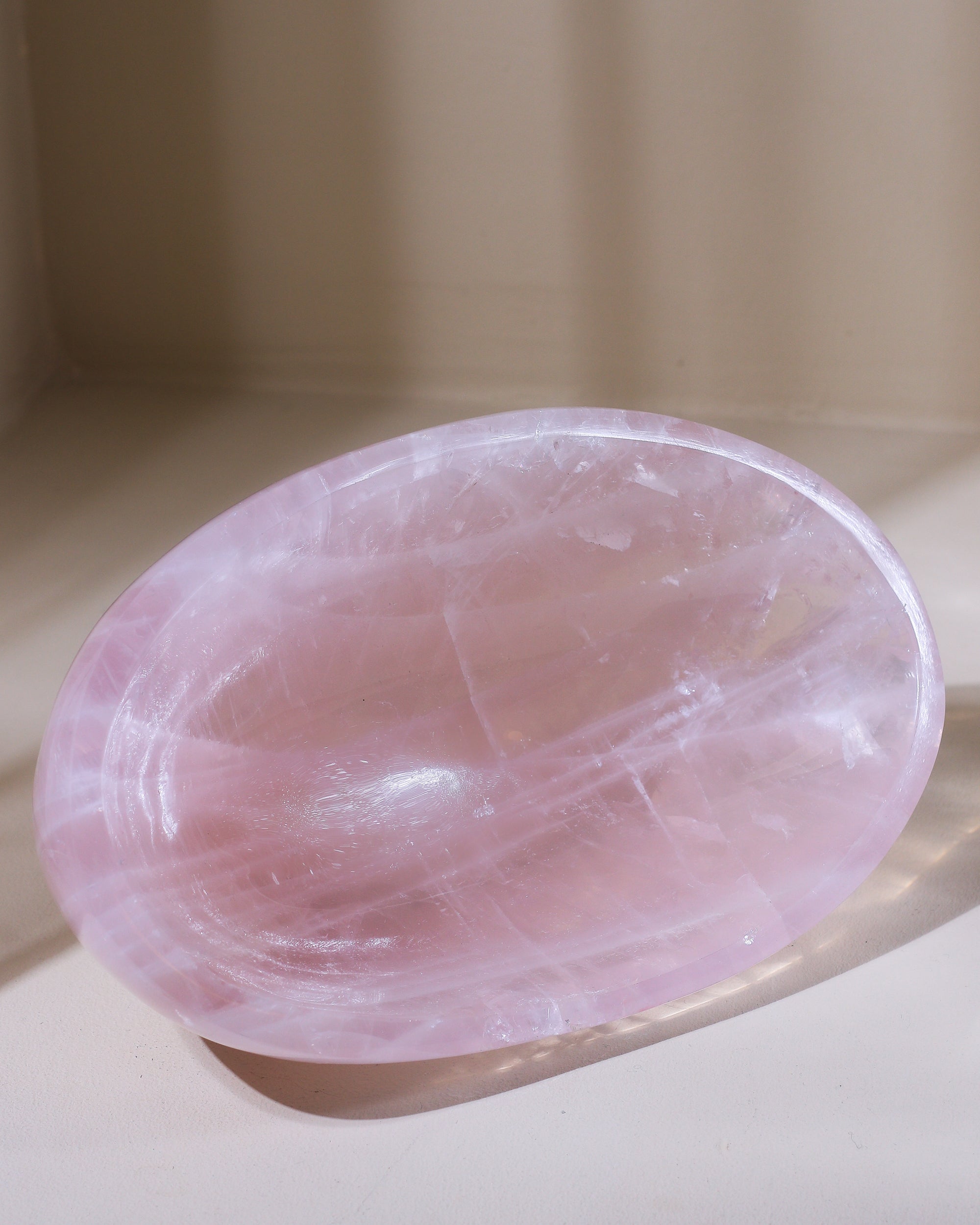 große Rosenquarz Schale, Einzelstück