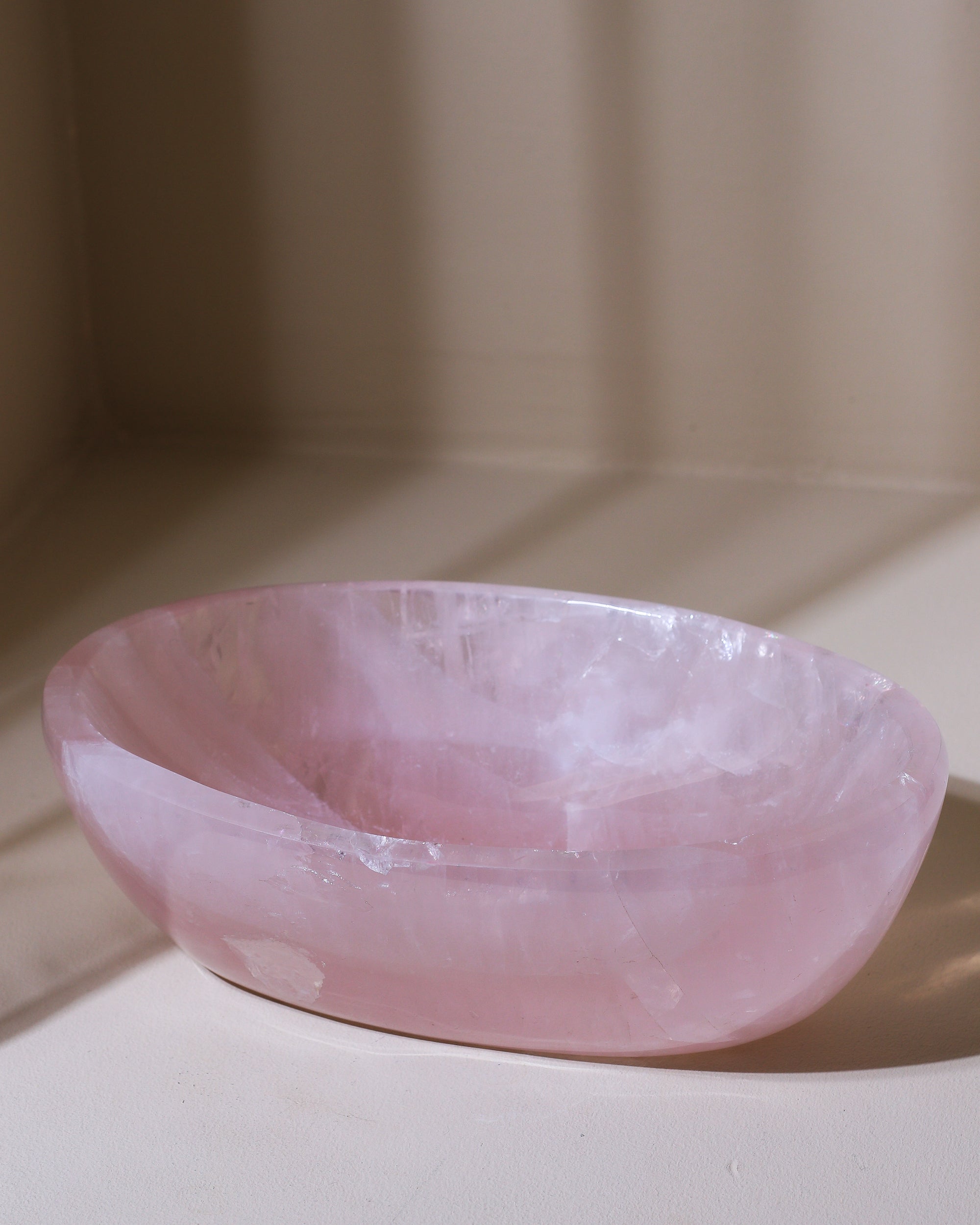 große Rosenquarz Schale, Einzelstück