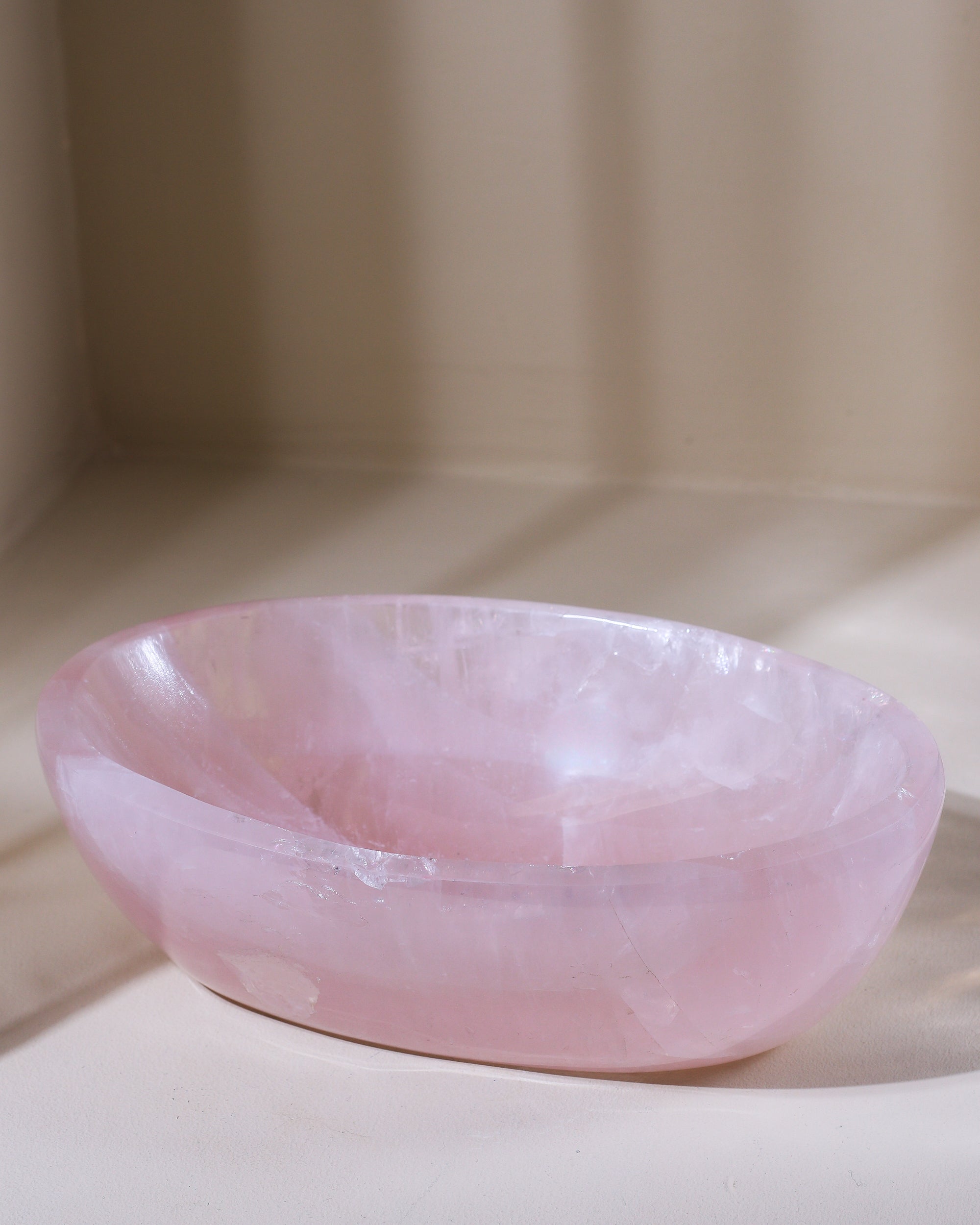 große Rosenquarz Schale, Einzelstück