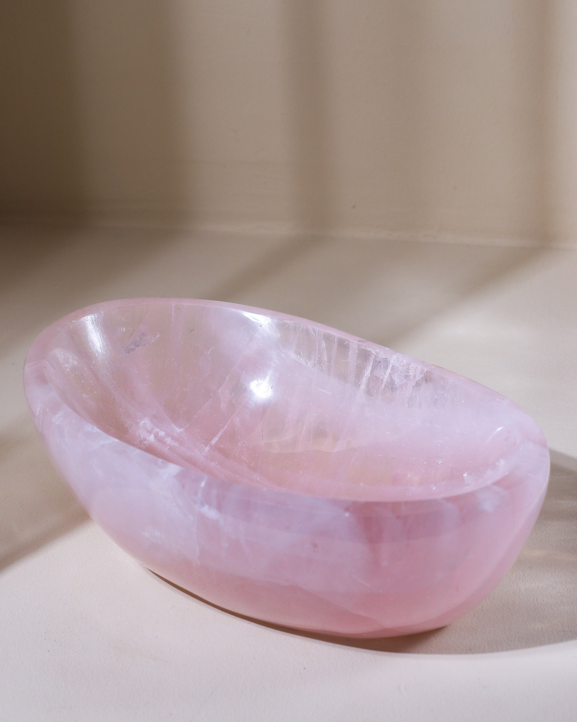 große Rosenquarz Schale, Einzelstück