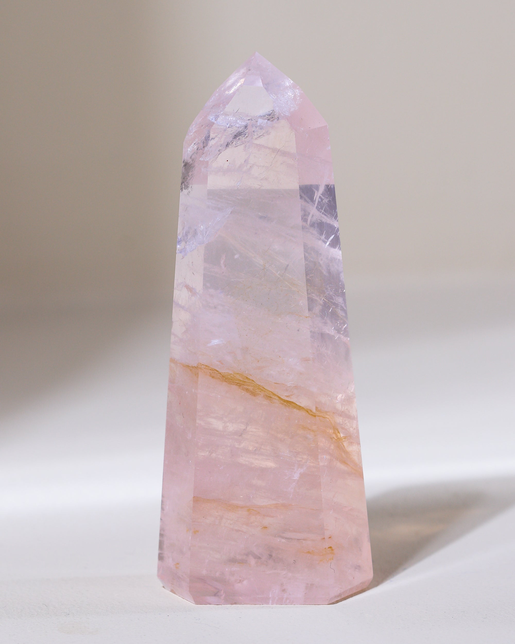 Rosenquarz Spitze ("Dream Rose Quartz"), Einzelstück