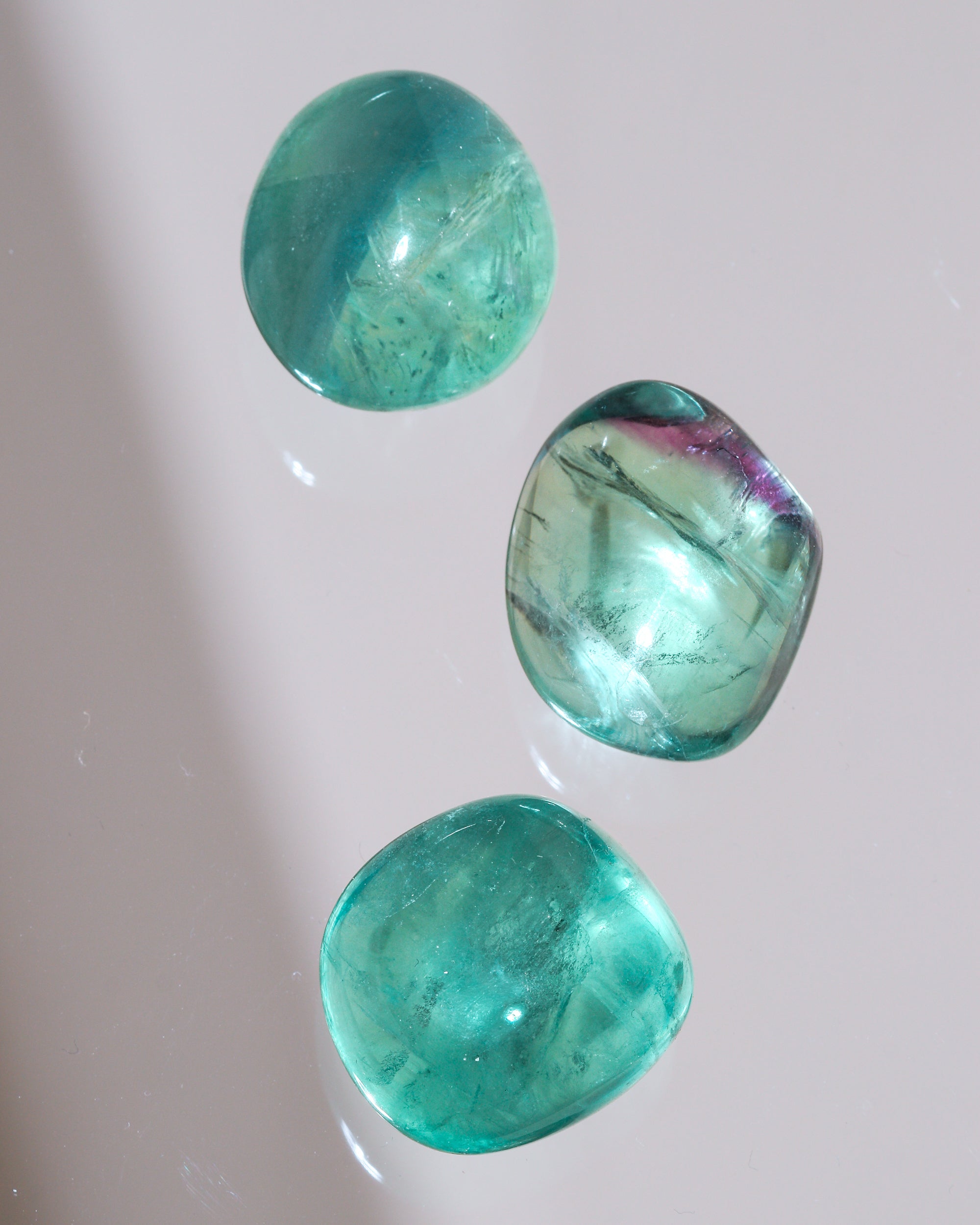 grüner Fluorit Taschenstein